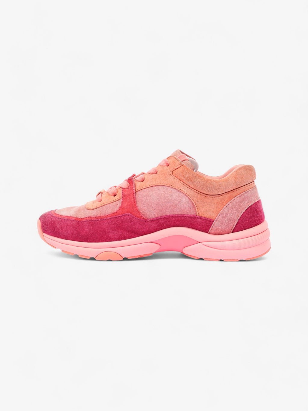 Chanel CC Runners  Pink / Salmon Suede EU 38 UK 5