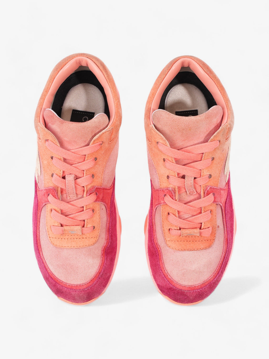 Chanel CC Runners  Pink / Salmon Suede EU 38 UK 5