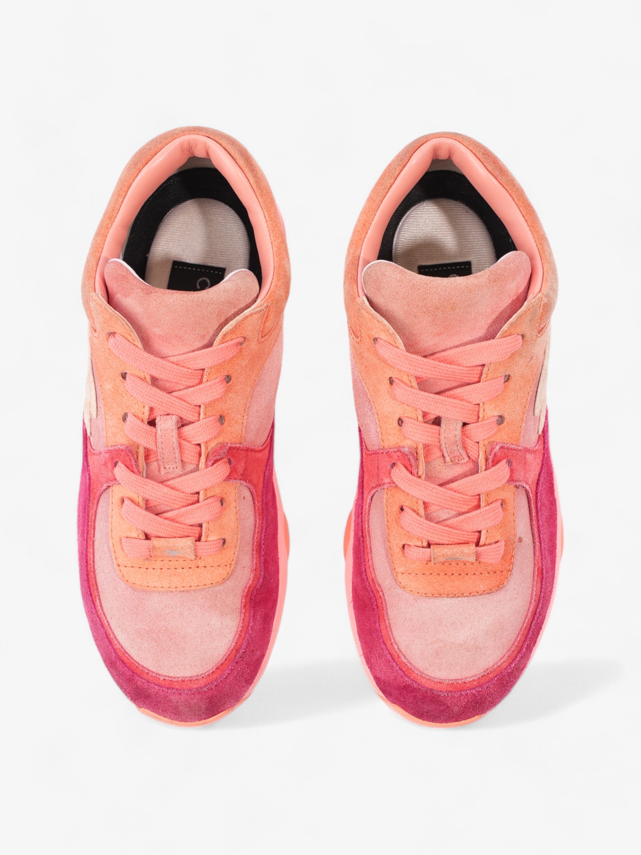 Chanel CC Runners  Pink / Salmon Suede EU 38 UK 5