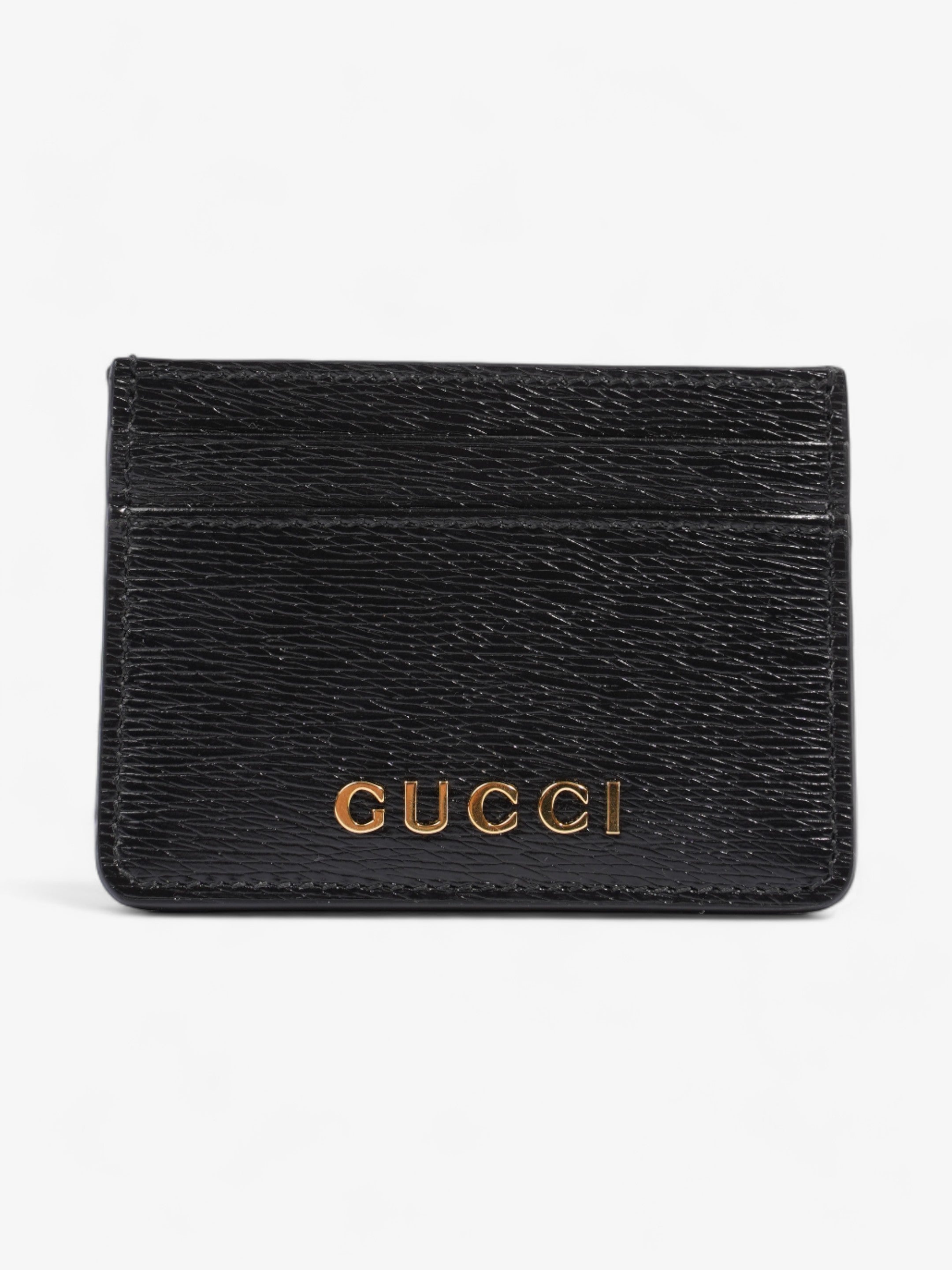 Gucci  Case With Gucci Script Black Leather