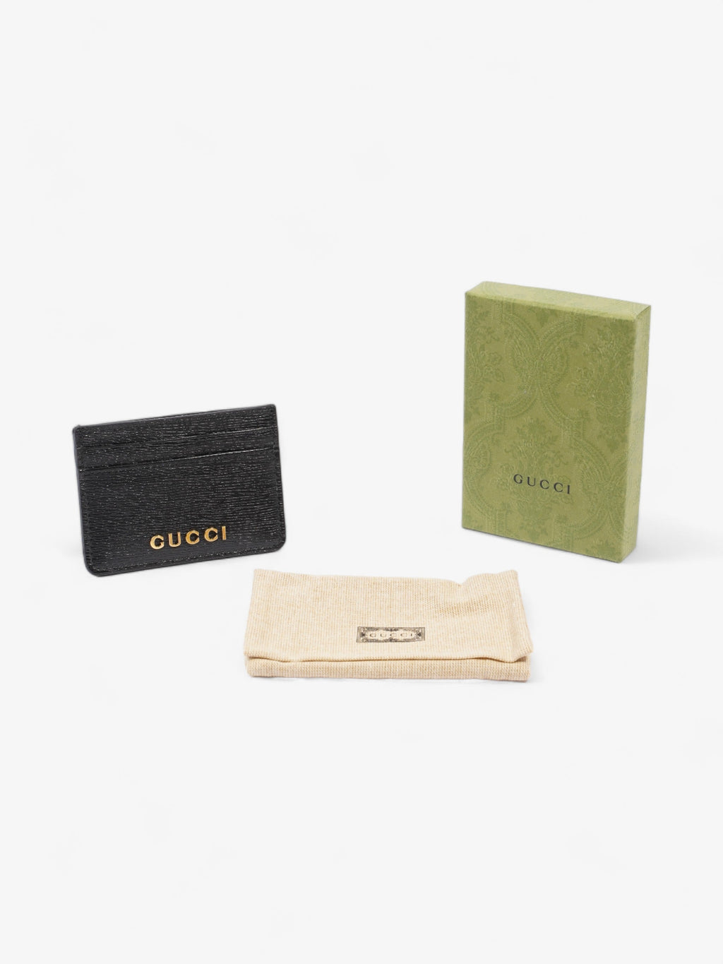 Gucci  Case With Gucci Script Black Leather