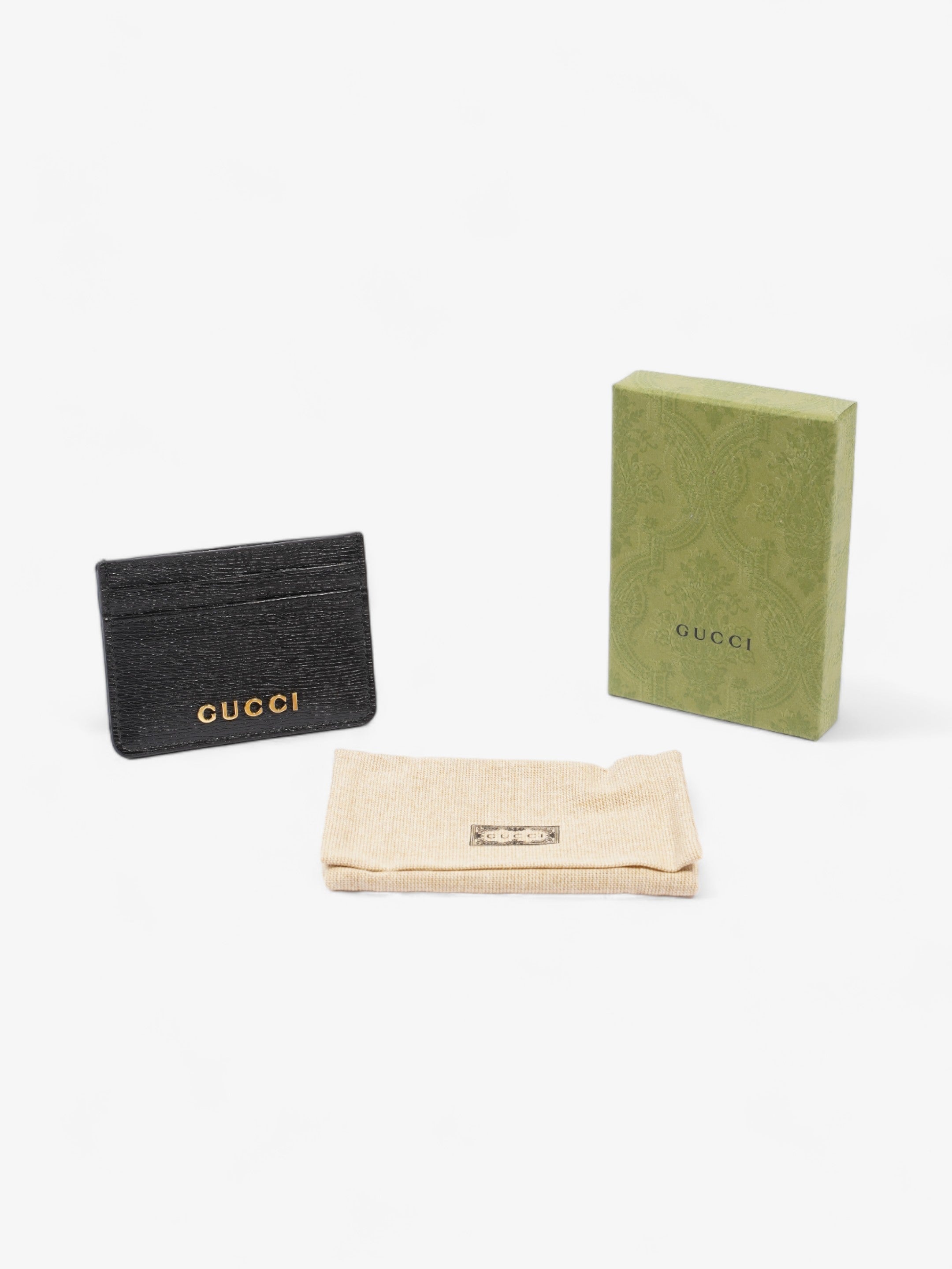 Gucci  Case With Gucci Script Black Leather