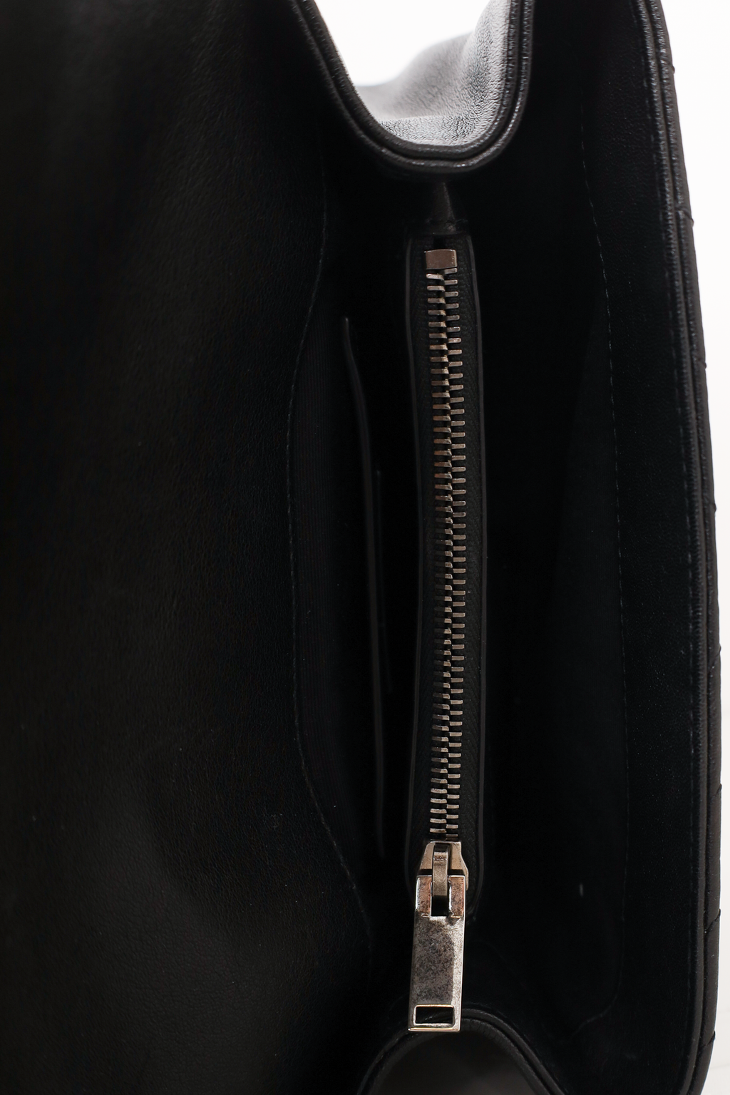 Saint Laurent 2017 Black Leather Chevron Medium College Crossbody Bag
