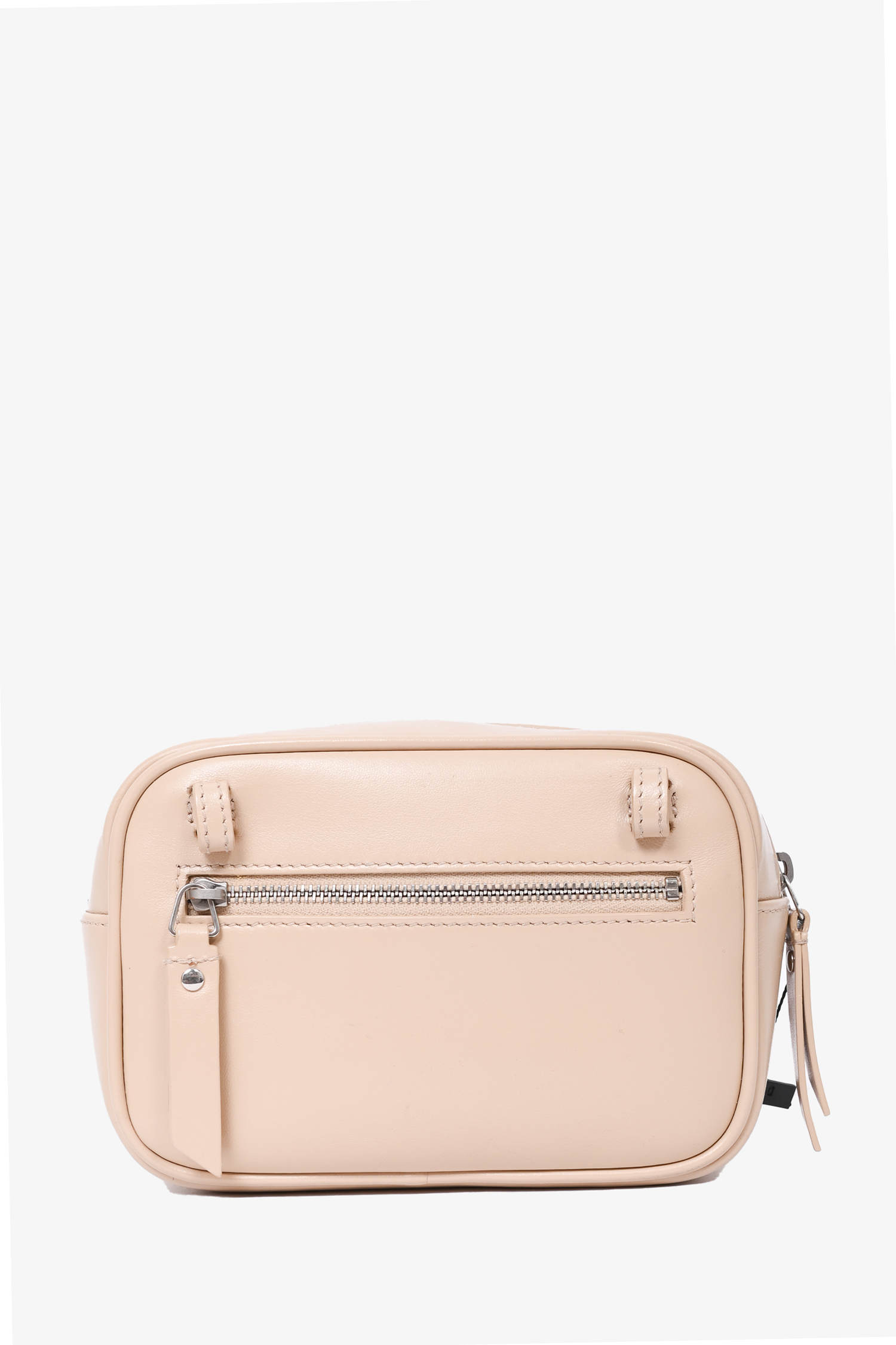 Saint Laurent 2019 Beige Chevron Leather Belt Bag