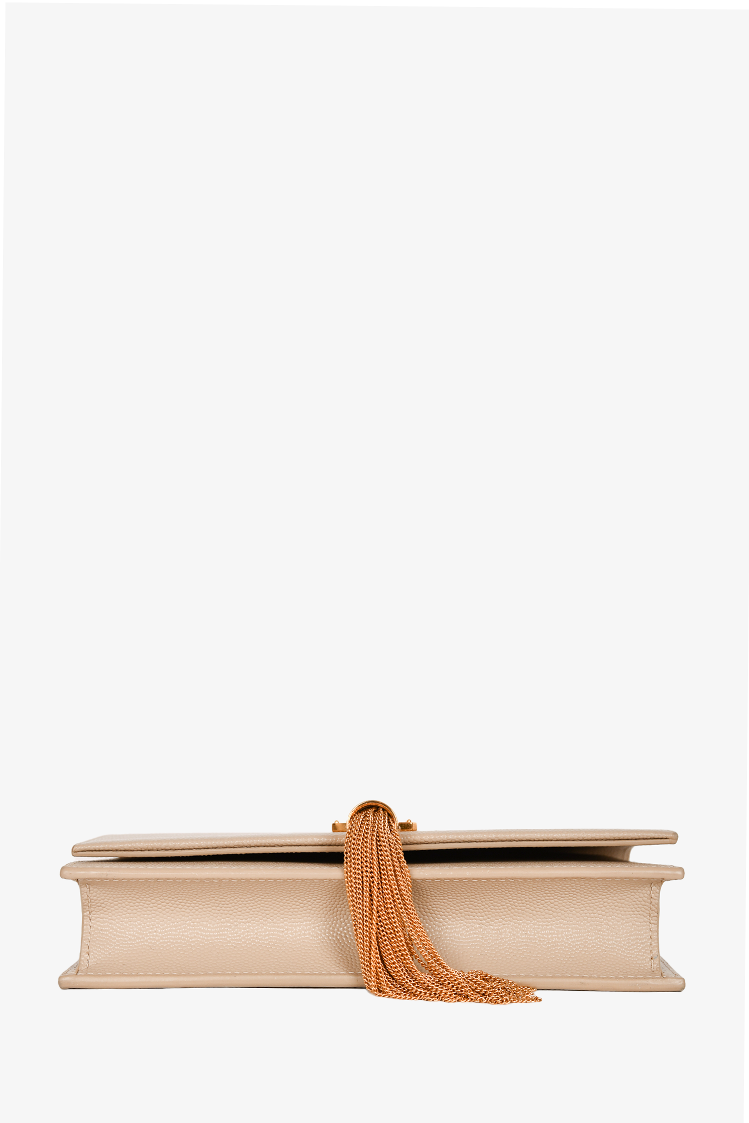 Saint Laurent 2020 Taupe Grained Leather Tassel Kate Small Crossbody