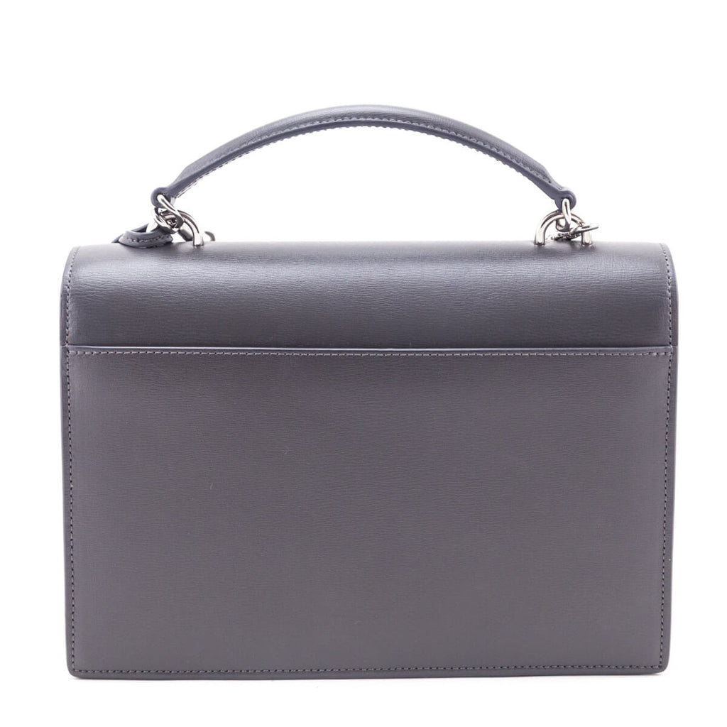 Saint Laurent Anthracite Smooth Calfskin Medium Monogram Sunset Satchel