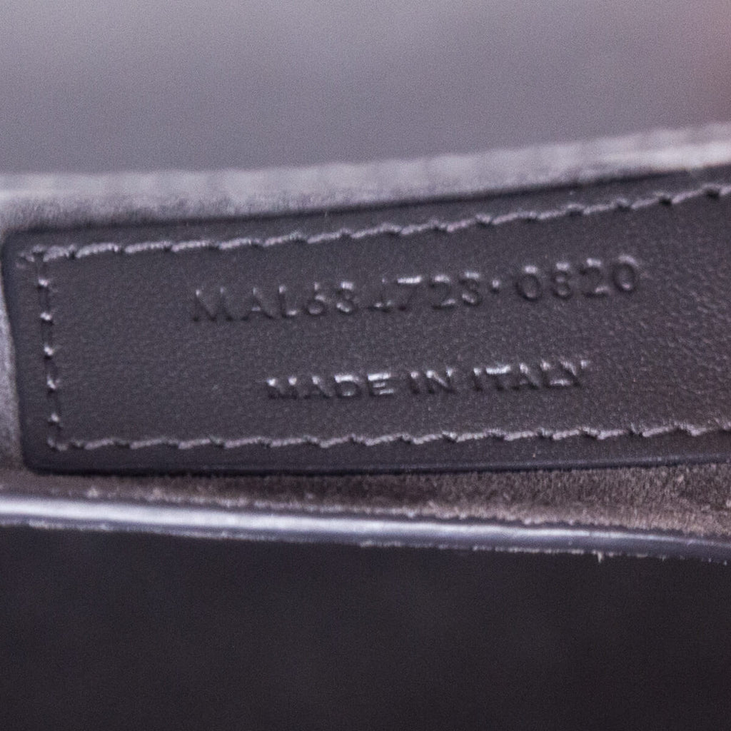 Saint Laurent Anthracite Smooth Calfskin Medium Monogram Sunset Satchel