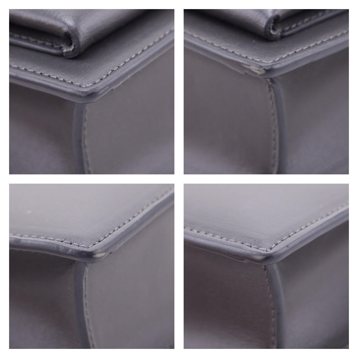 Saint Laurent Anthracite Smooth Calfskin Medium Monogram Sunset Satchel