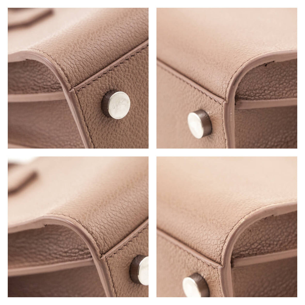 Saint Laurent Beige Grained Calfskin Nano Sac De Jour
