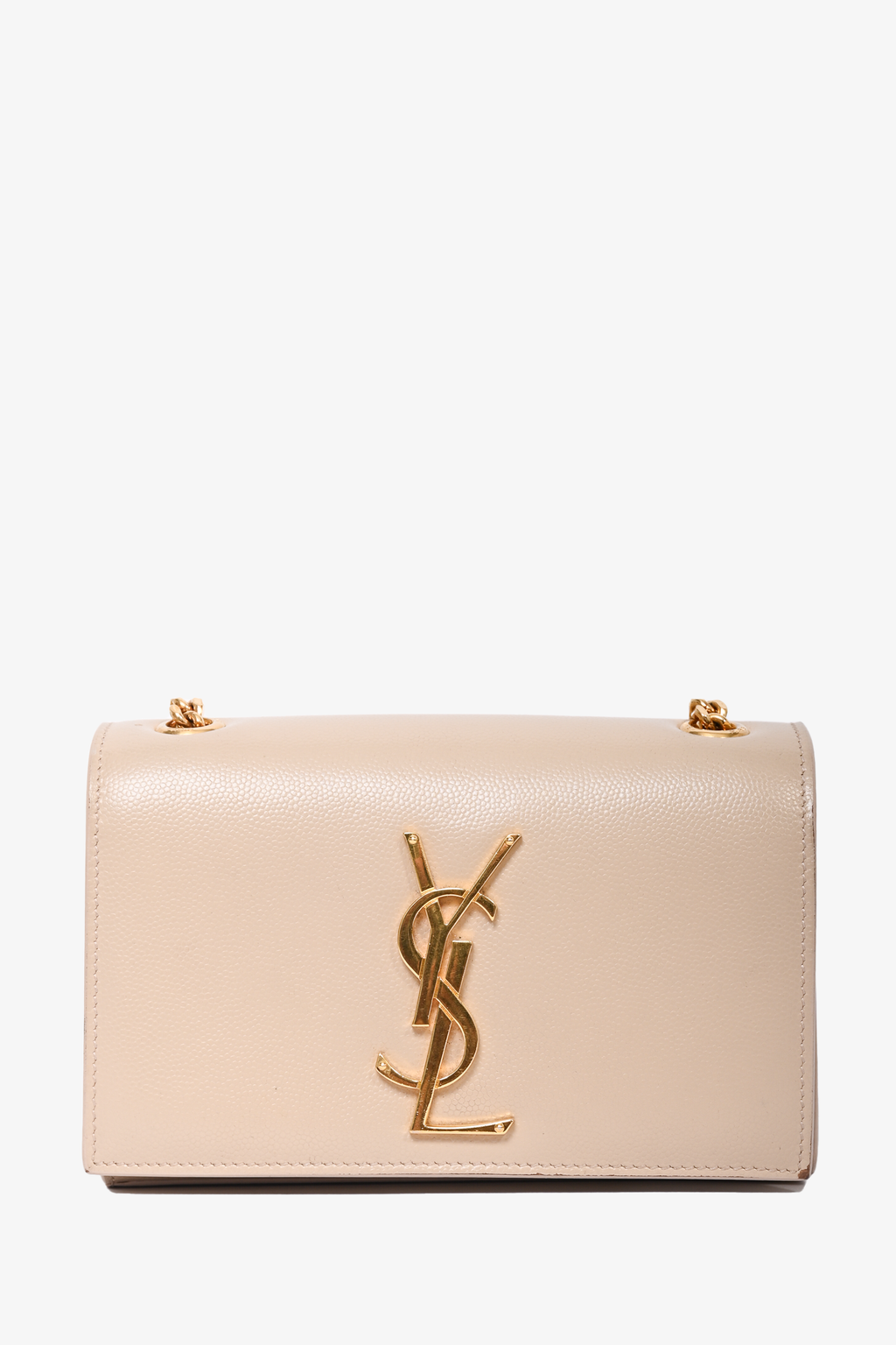 Saint Laurent Beige Leather Small Kate Crossbody