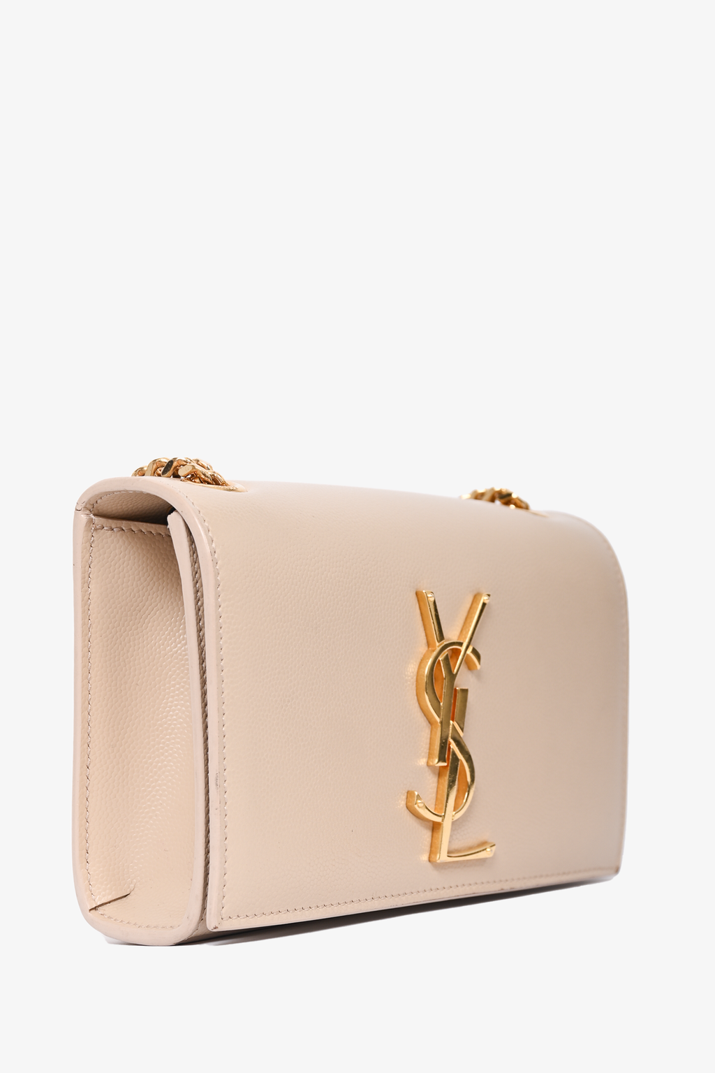 Saint Laurent Beige Leather Small Kate Crossbody