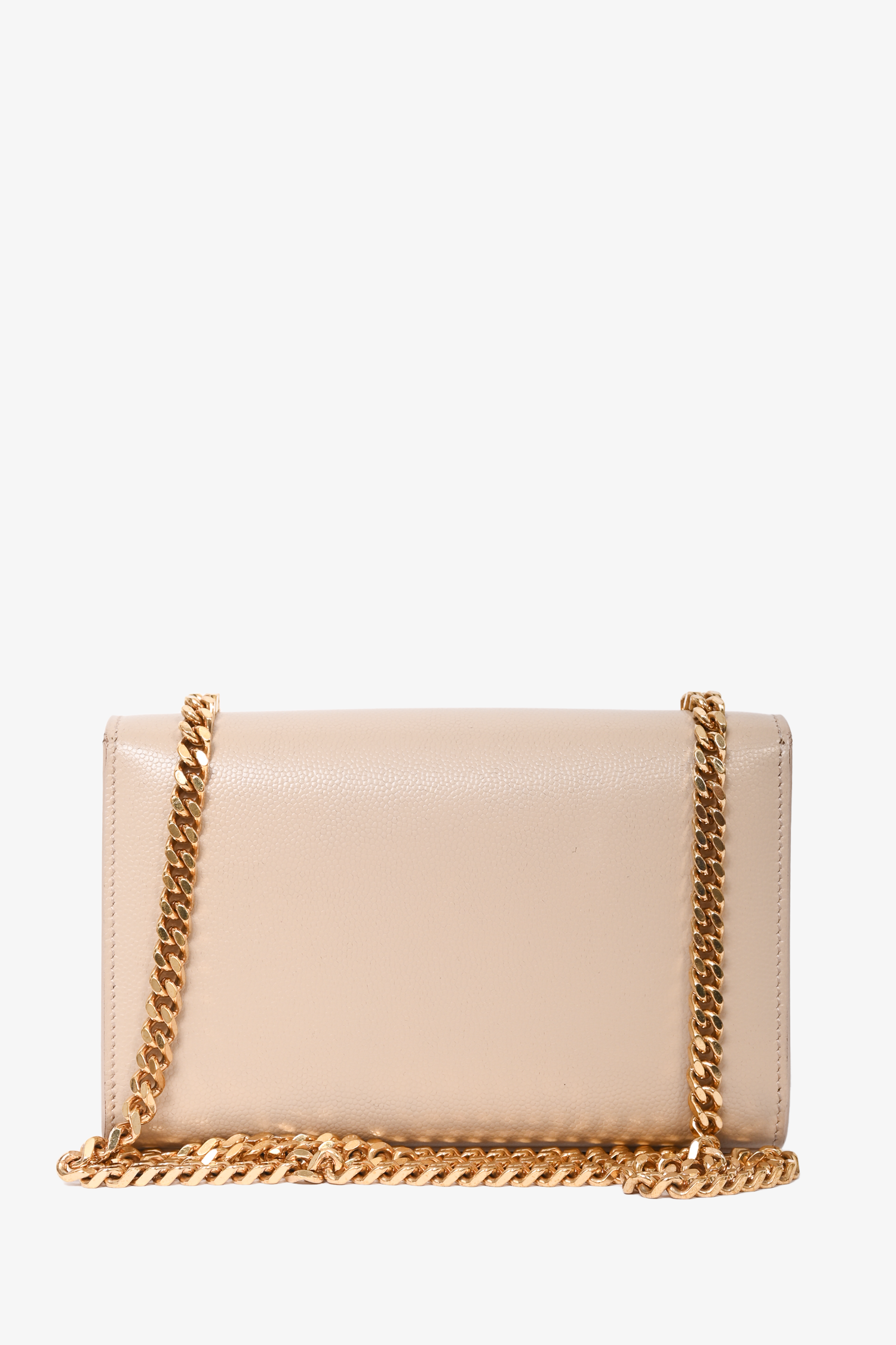 Saint Laurent Beige Leather Small Kate Crossbody