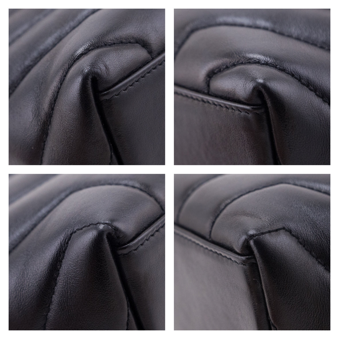 Saint Laurent Black Calfskin Y Quilted Monogram Small Loulou Chain Satchel