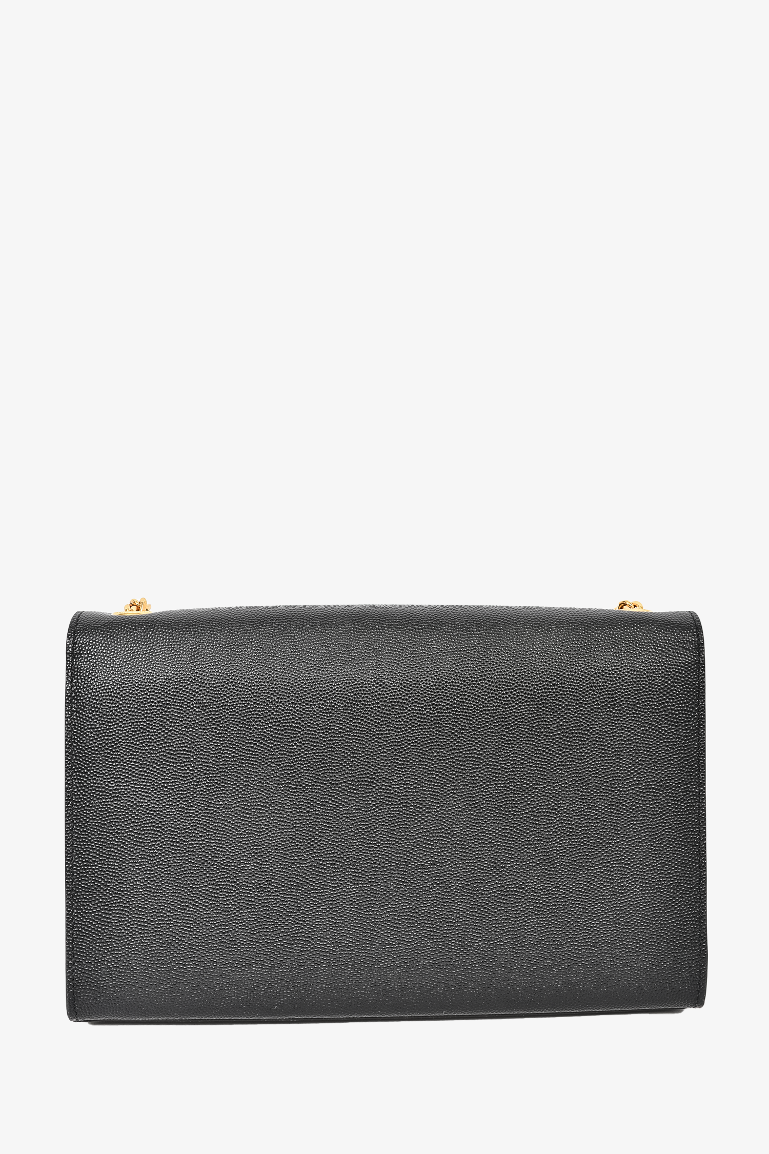 Saint Laurent Black Grained Leather Medium Kate Chain Bag GHW