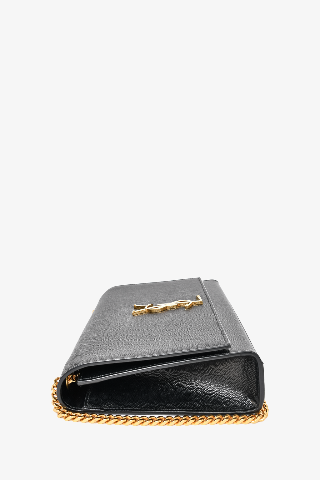 Saint Laurent Black Grained Leather Medium Kate Chain Bag GHW