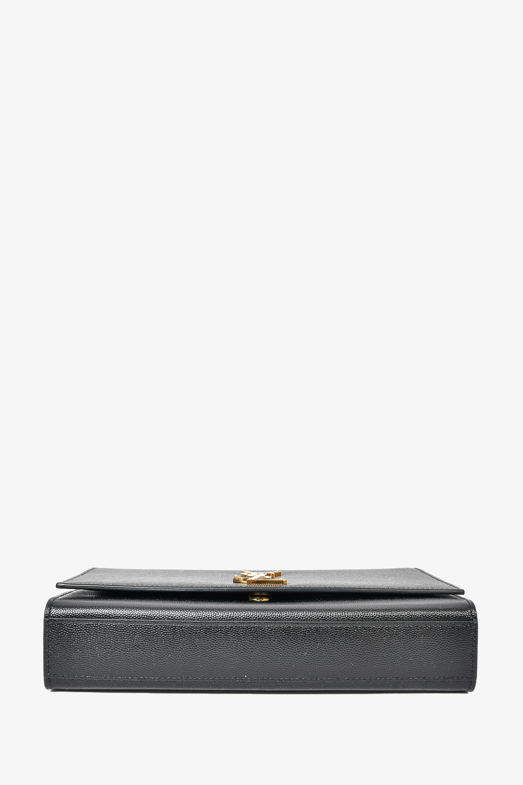 Saint Laurent Black Grained Leather Medium Kate Chain Bag GHW