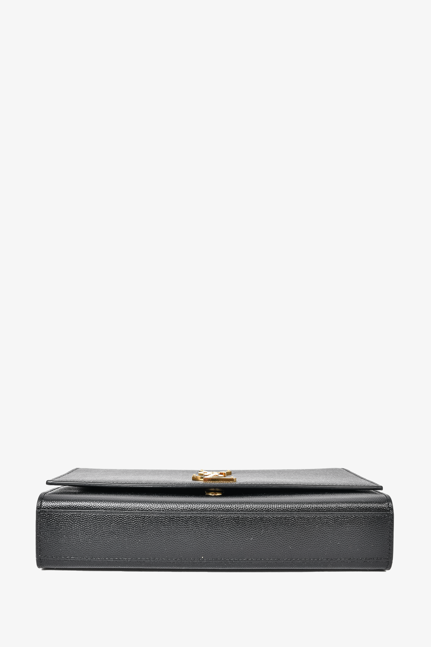 Saint Laurent Black Grained Leather Medium Kate Chain Bag GHW