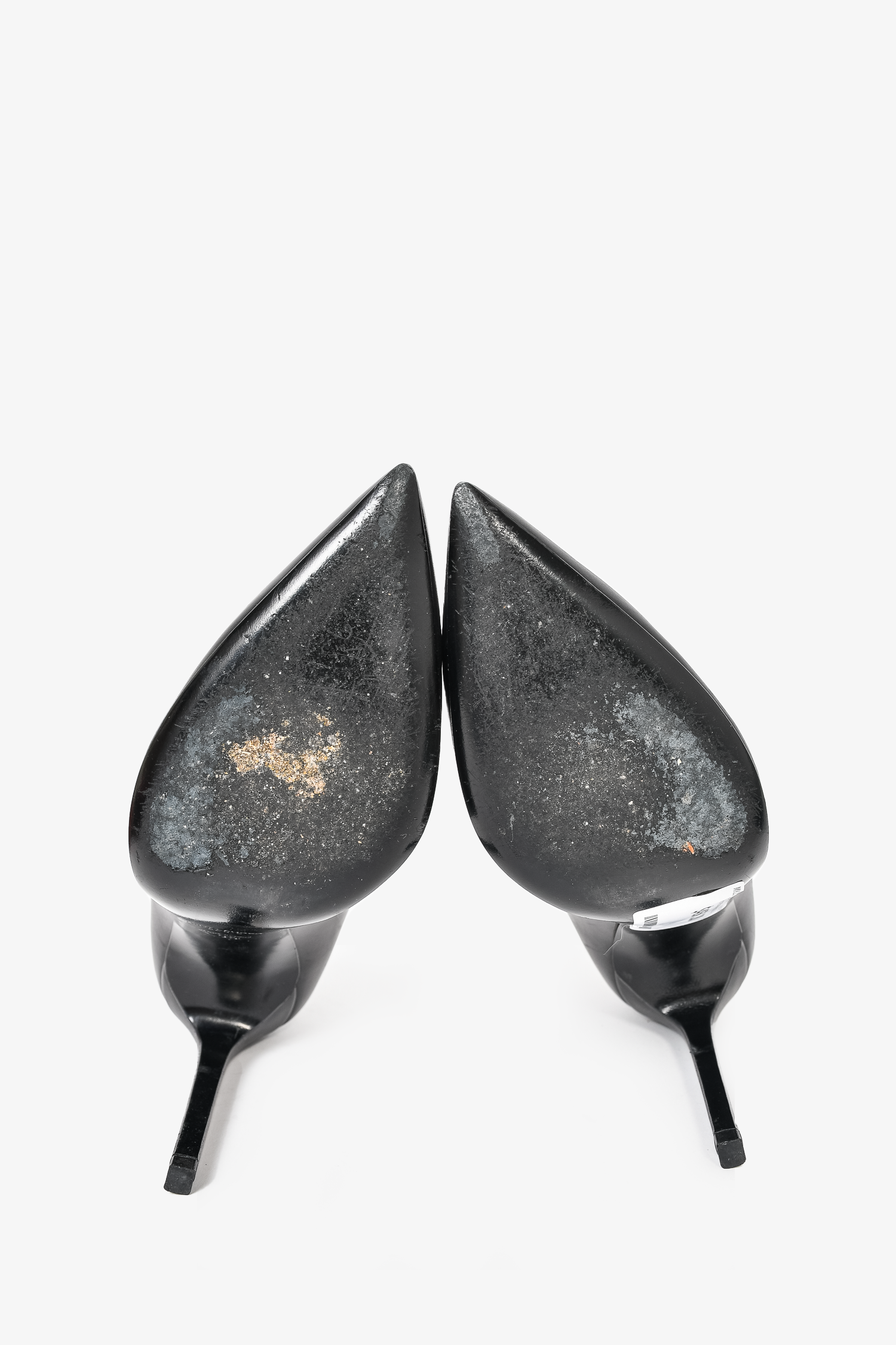 Saint Laurent Black Leather Pointed Toe Heels Size 35