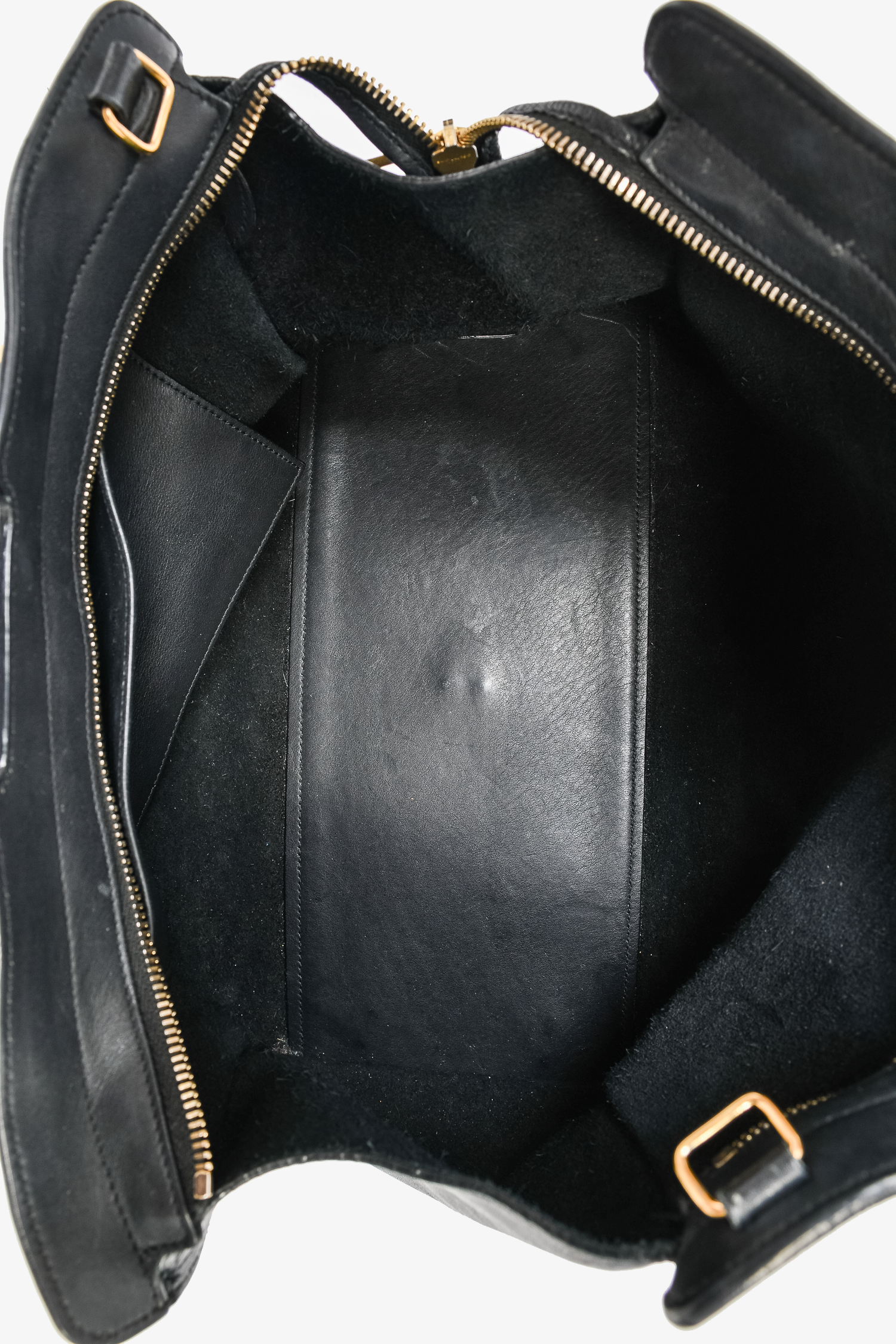 Saint Laurent Black Small Y Cabas Tote with Strap