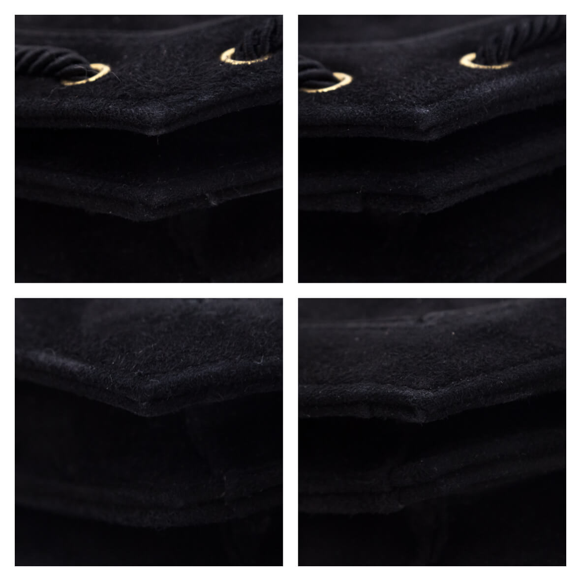 Saint Laurent Black Suede Medium Monogram Fetish Satchel