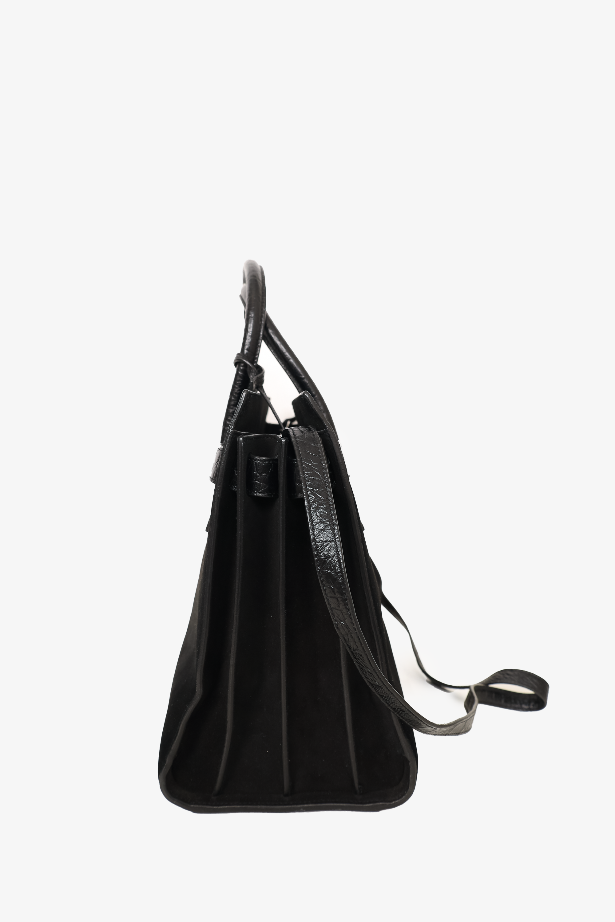 Saint Laurent Black Suede Sac de Jour Small Top Handle