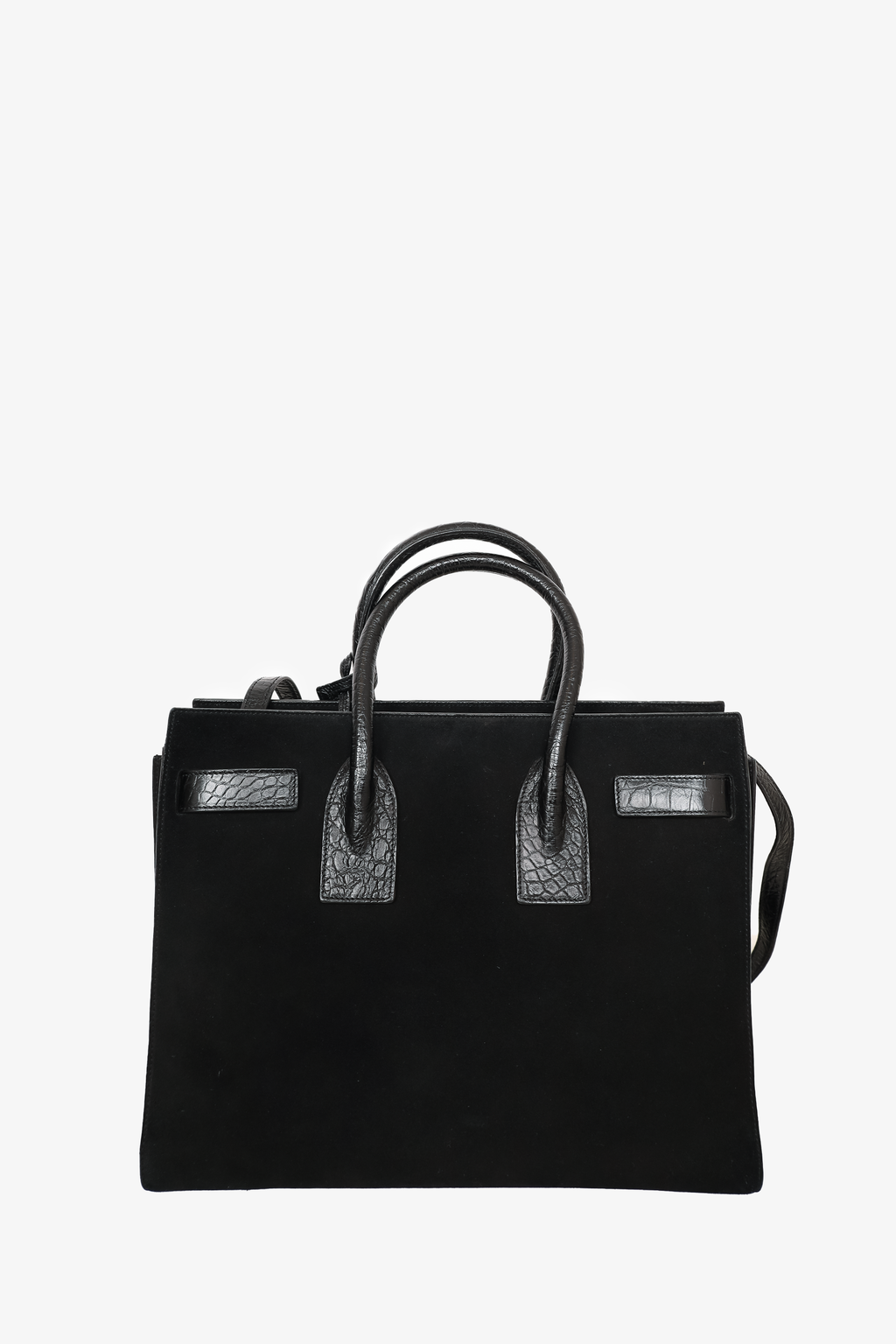Saint Laurent Black Suede Sac de Jour Small Top Handle