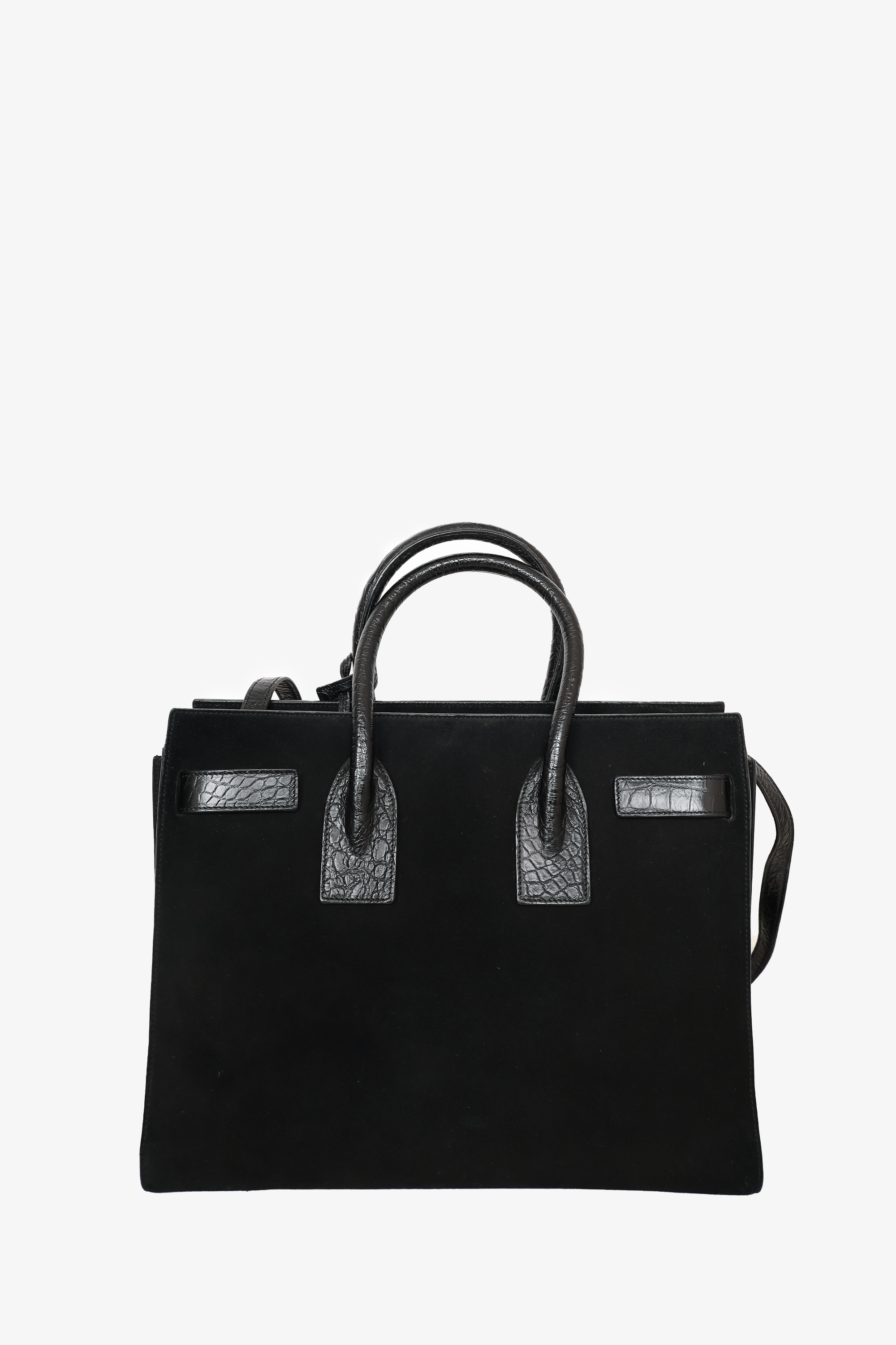 Saint Laurent Black Suede Sac de Jour Small Top Handle