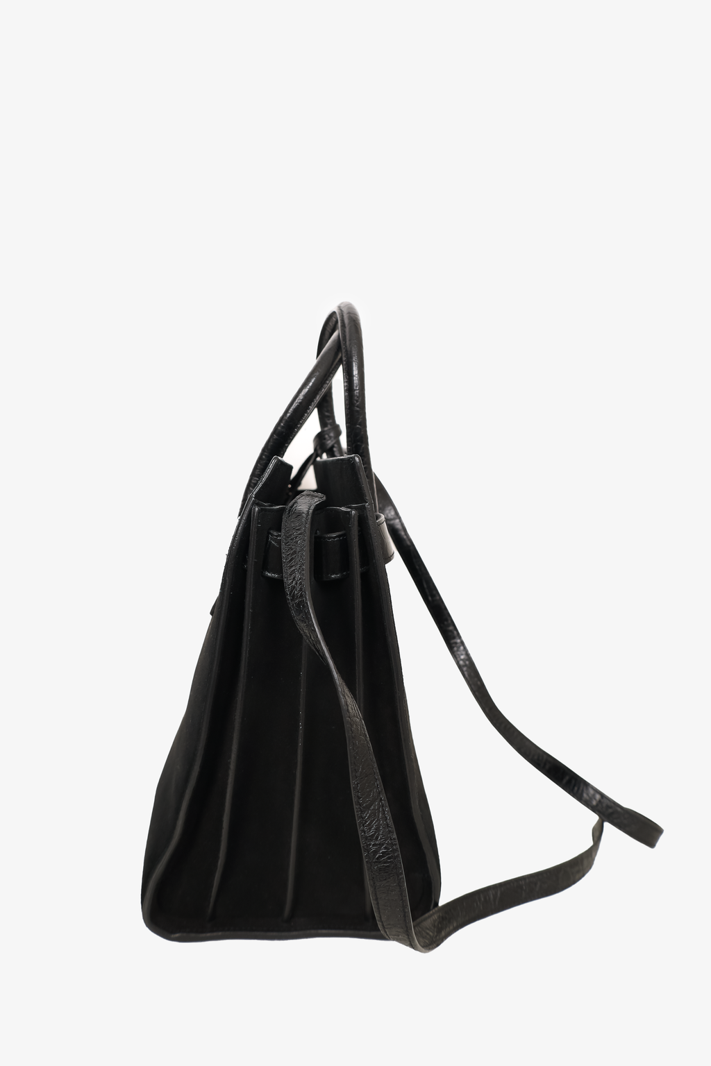 Saint Laurent Black Suede Sac de Jour Small Top Handle