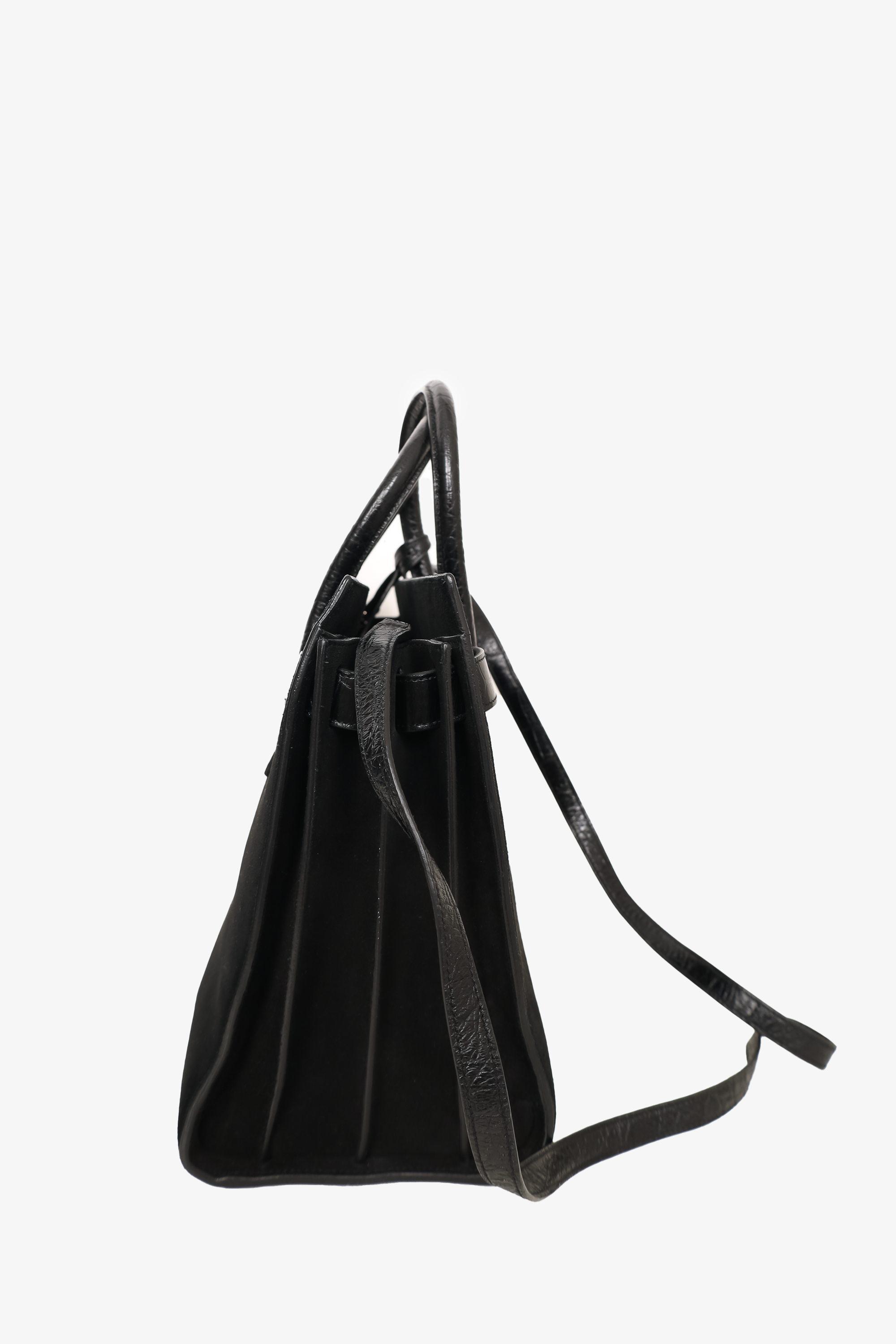 Saint Laurent Black Suede Sac de Jour Small Top Handle