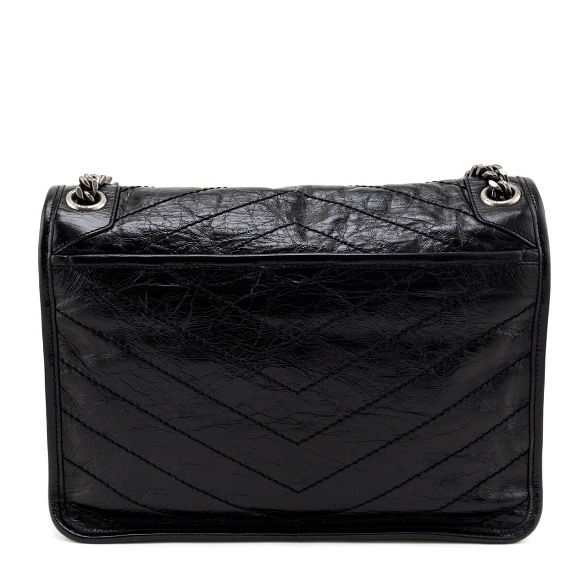 Saint Laurent Black Vintage-Calfskin Matelasse Medium Niki Bag