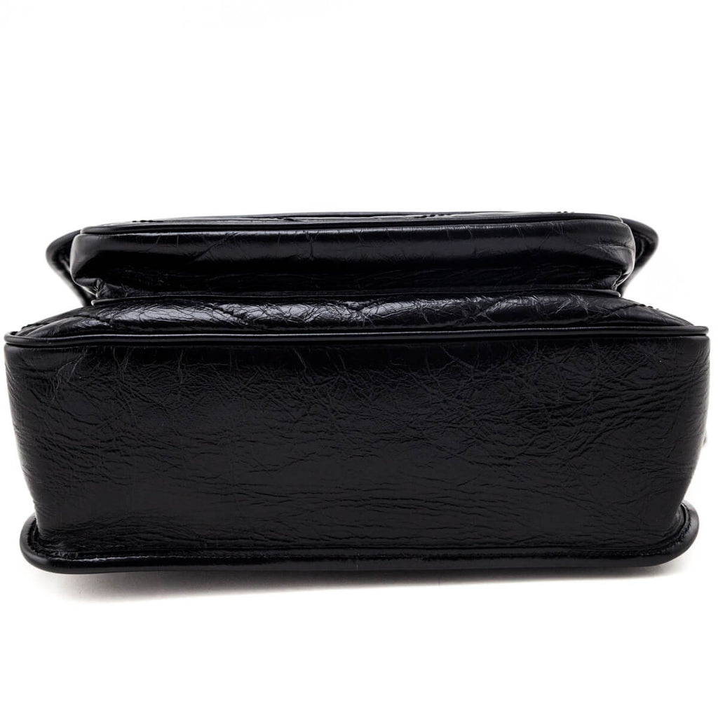 Saint Laurent Black Vintage-Calfskin Matelasse Medium Niki Bag
