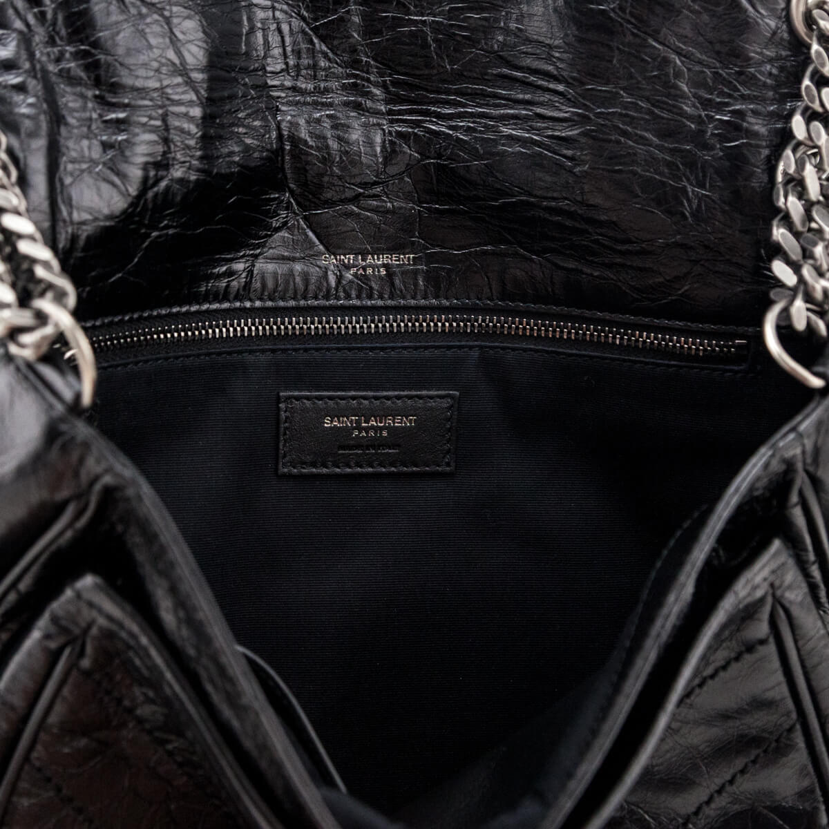 Saint Laurent Black Vintage-Calfskin Matelasse Medium Niki Bag