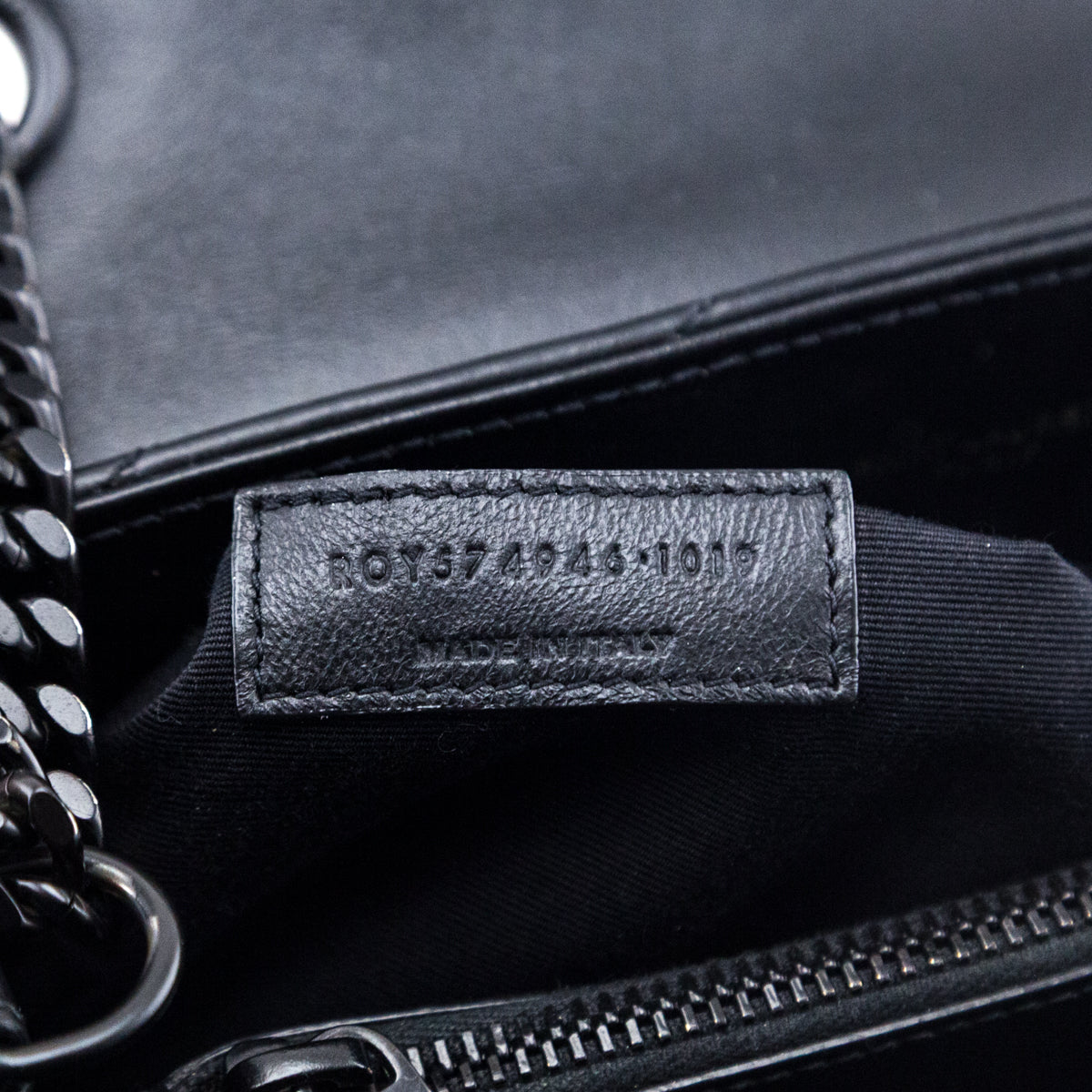Saint Laurent Black Y Quilted Leather Monogram Medium Loulou Chain Satchel