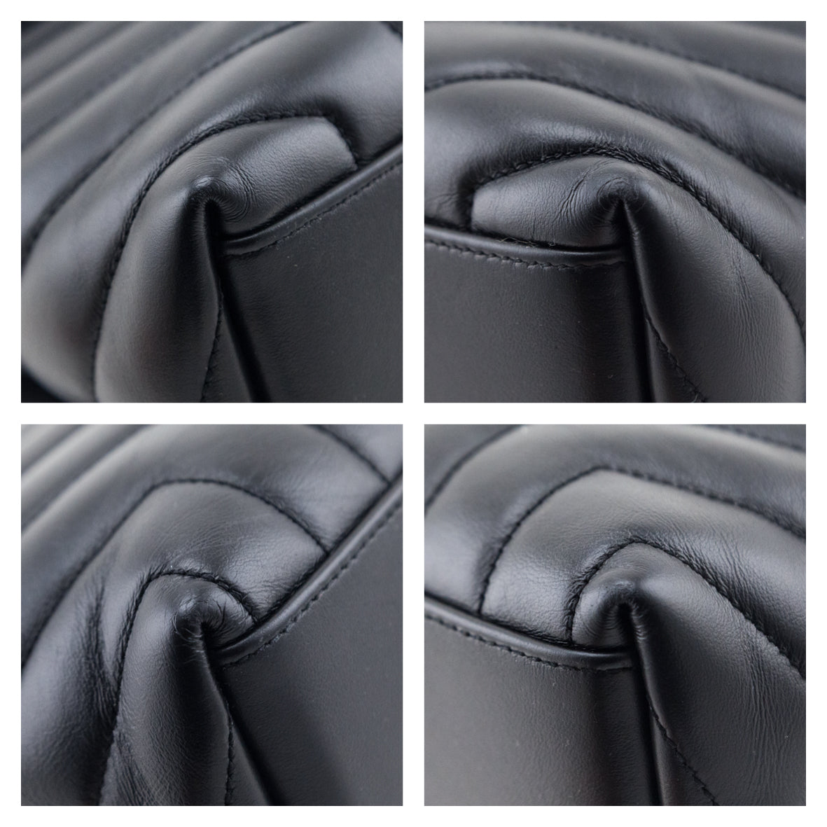 Saint Laurent Black Y Quilted Leather Monogram Medium Loulou Chain Satchel