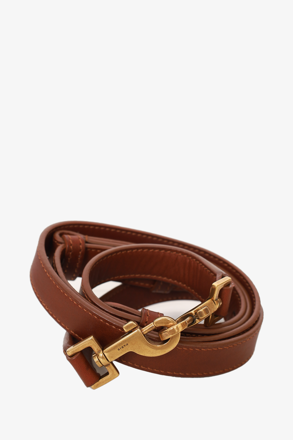 Saint Laurent Brown/Beige Linen Calfskin Medium Souple Sac De Jour Cognac