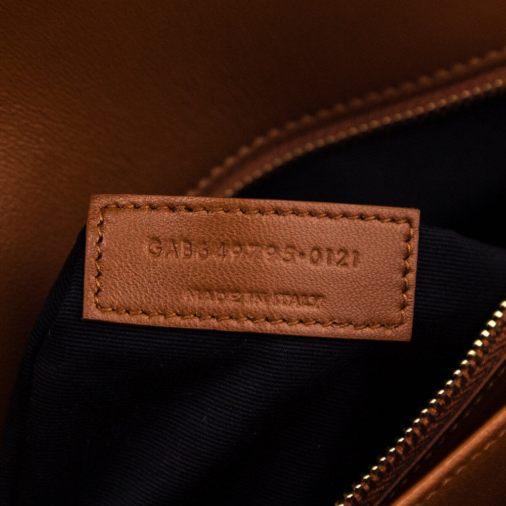 Saint Laurent Brown Smooth Calfskin Le Maillon Satchel