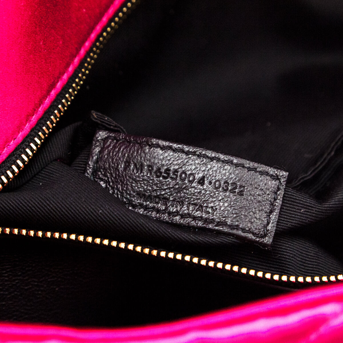 Saint Laurent Bubblegum Satin Quilted Large Sade Puffer Clutch