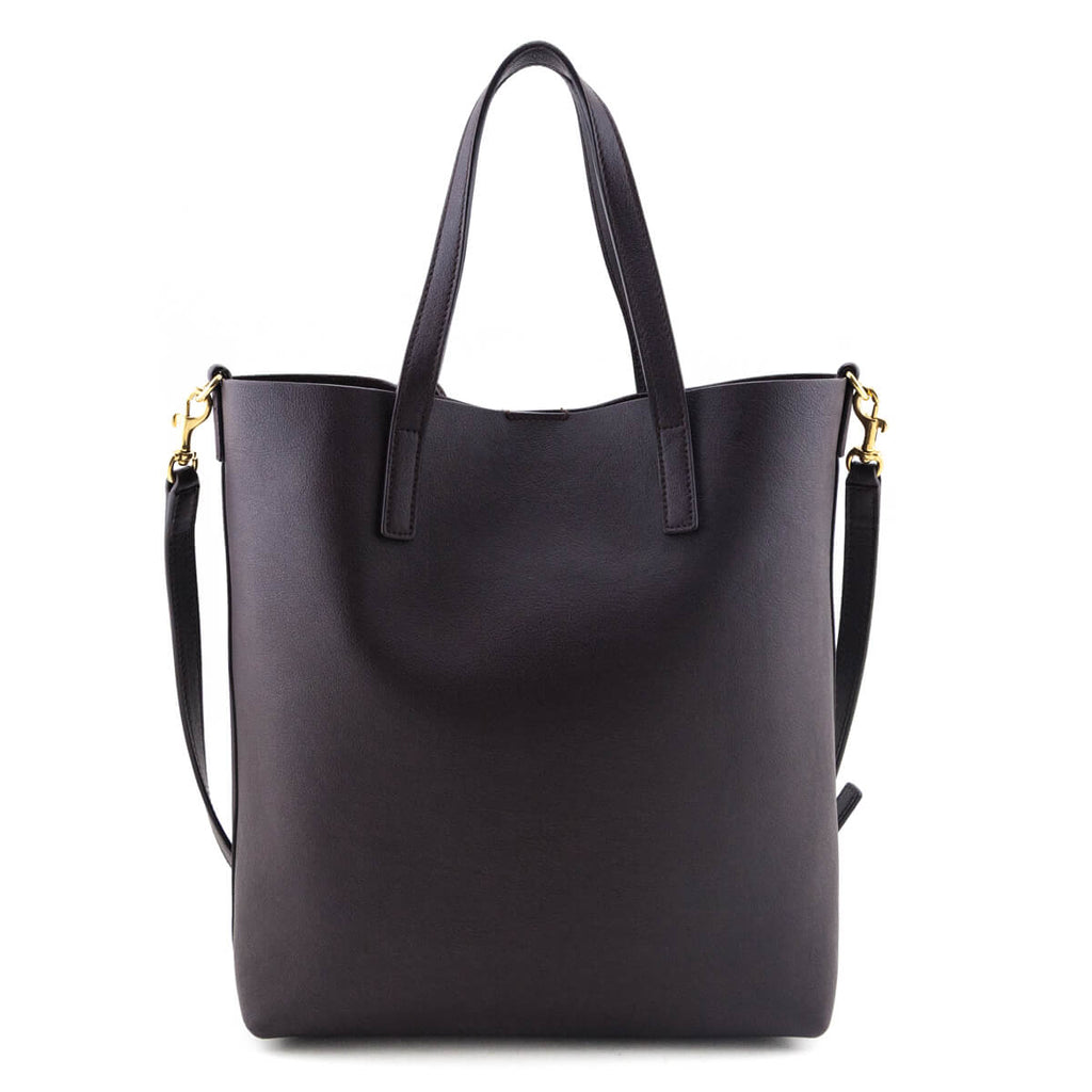 Saint Laurent Burgundy Calfskin Toy Shopping Tote
