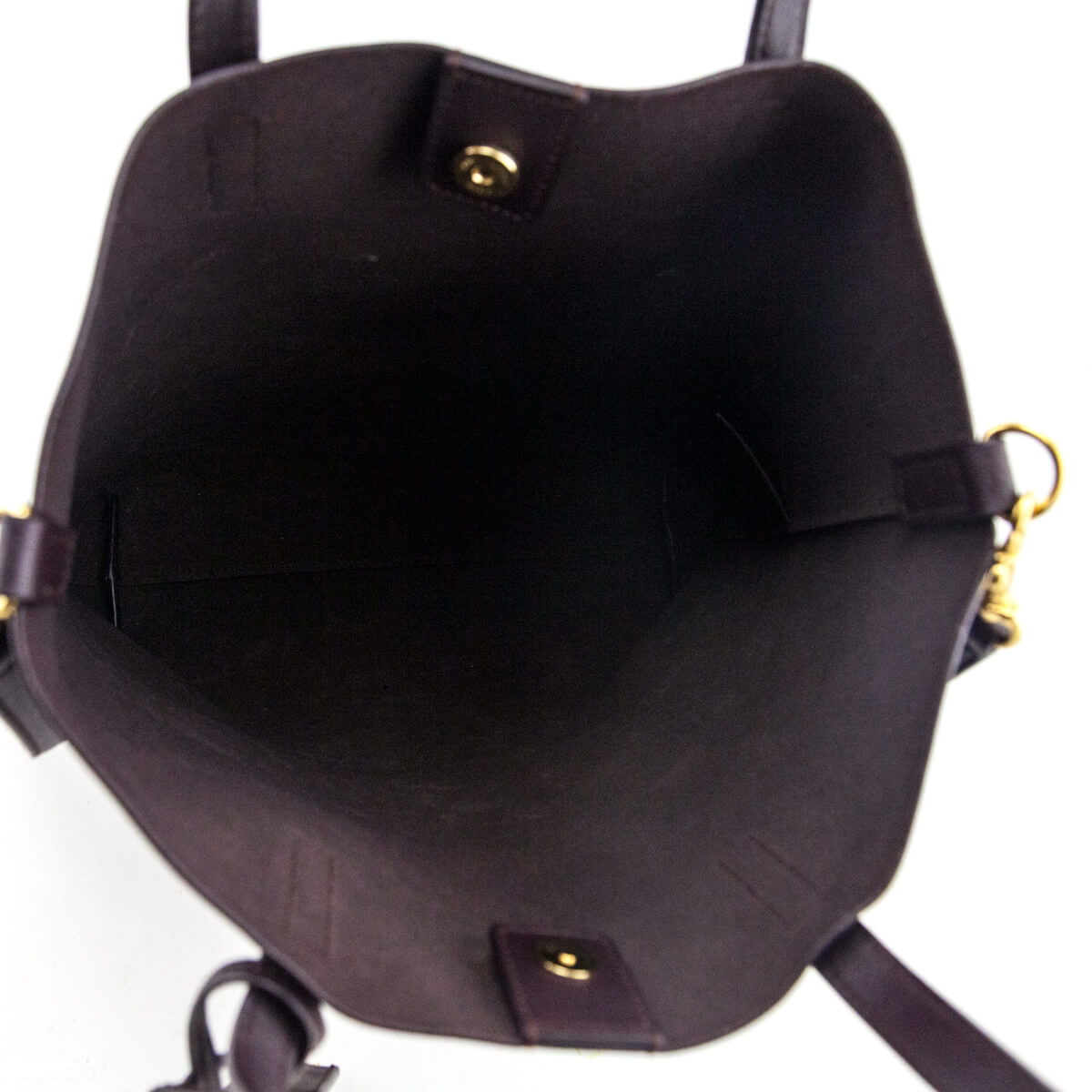 Saint Laurent Burgundy Calfskin Toy Shopping Tote