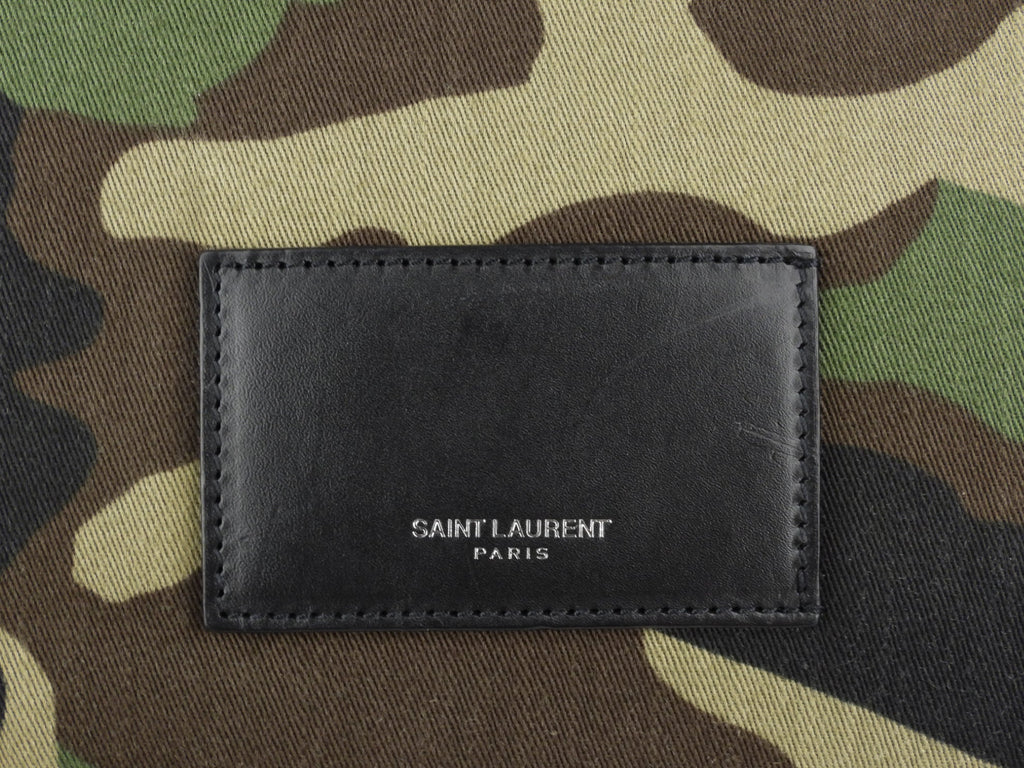 Saint Laurent Camo Canvas City Sweet Dreams Shark Backpack