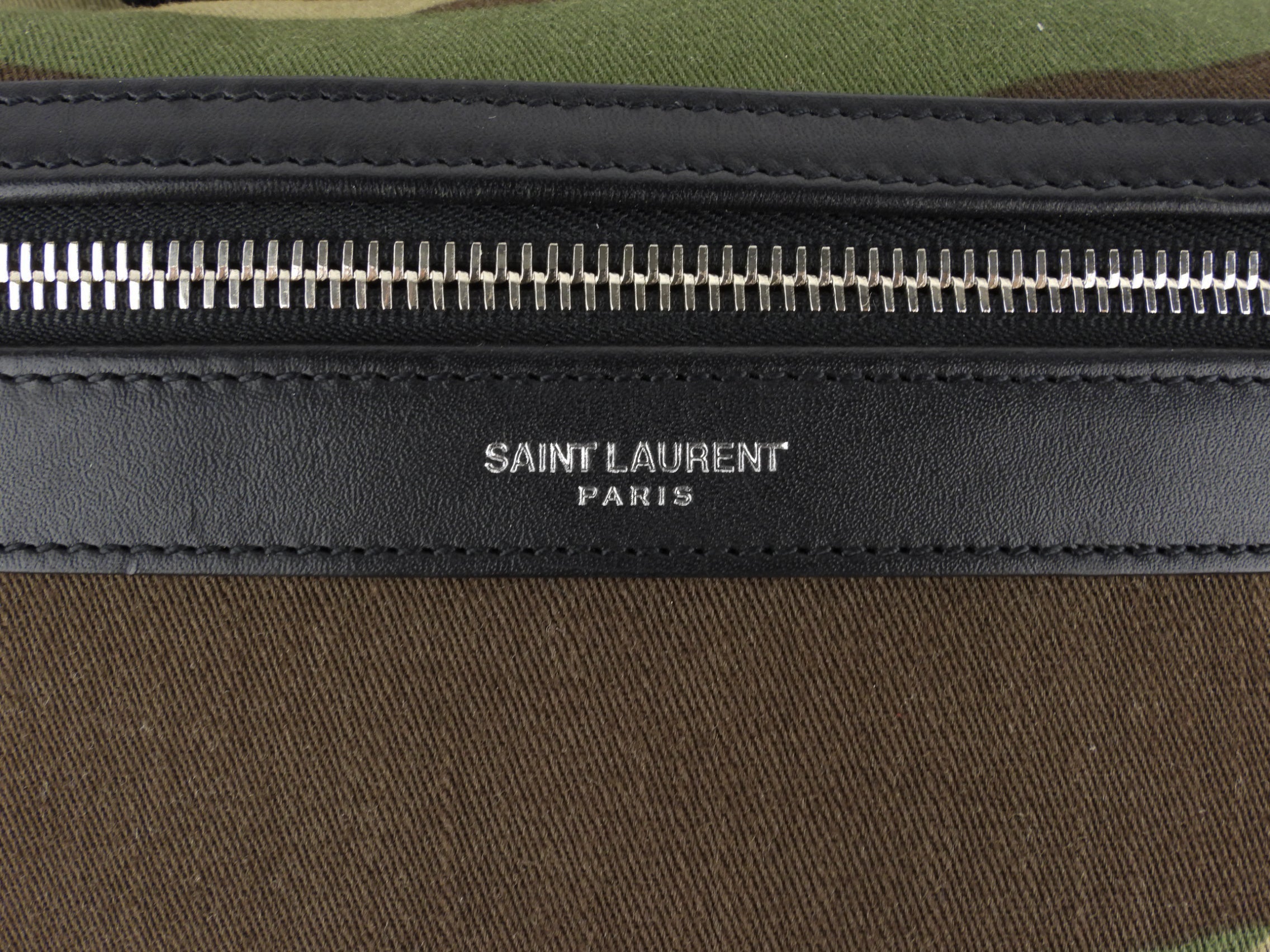 Saint Laurent Camo Canvas City Sweet Dreams Shark Backpack