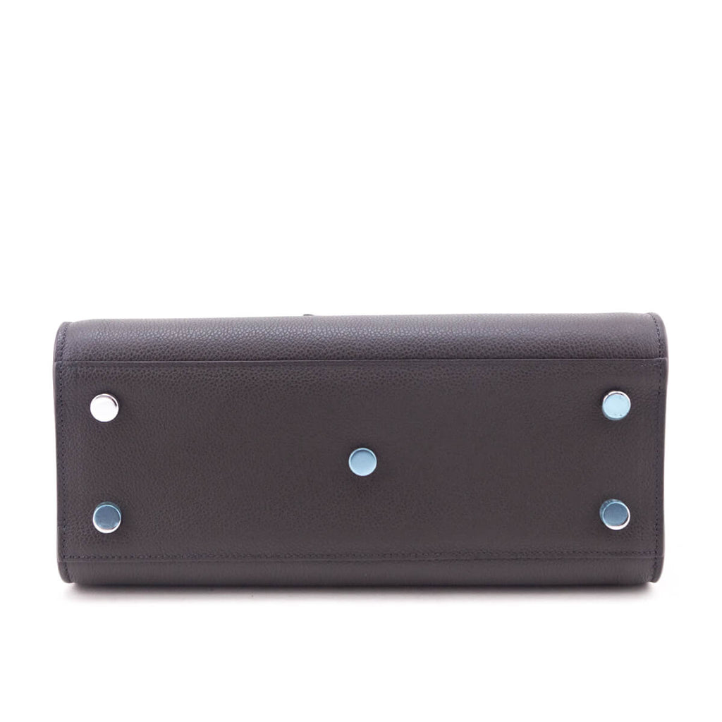 Saint Laurent Dark Gray Grained Calfskin Baby Sac De Jour