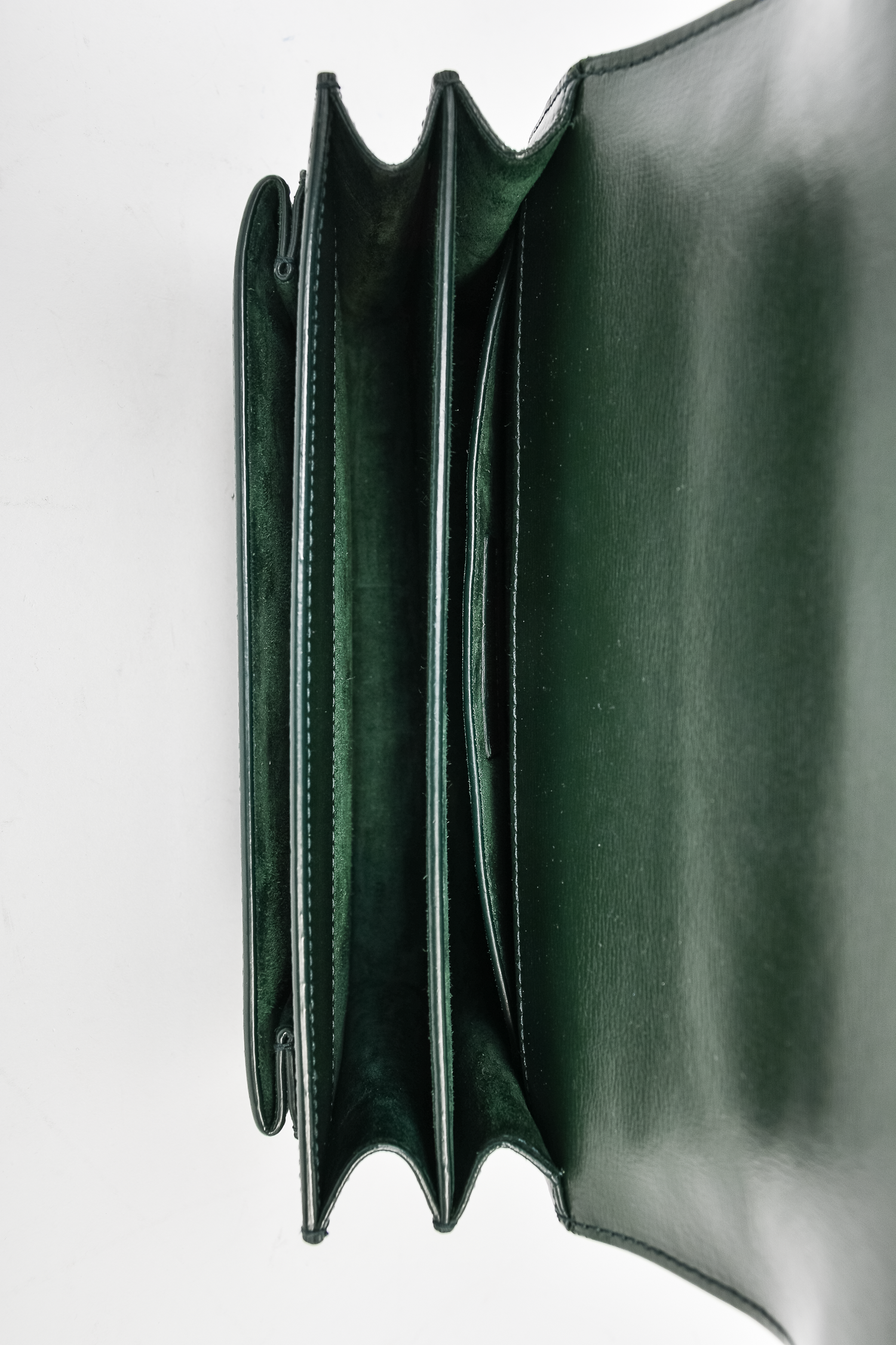 Saint Laurent Dark Green Medium Sunset Shoulder Bag
