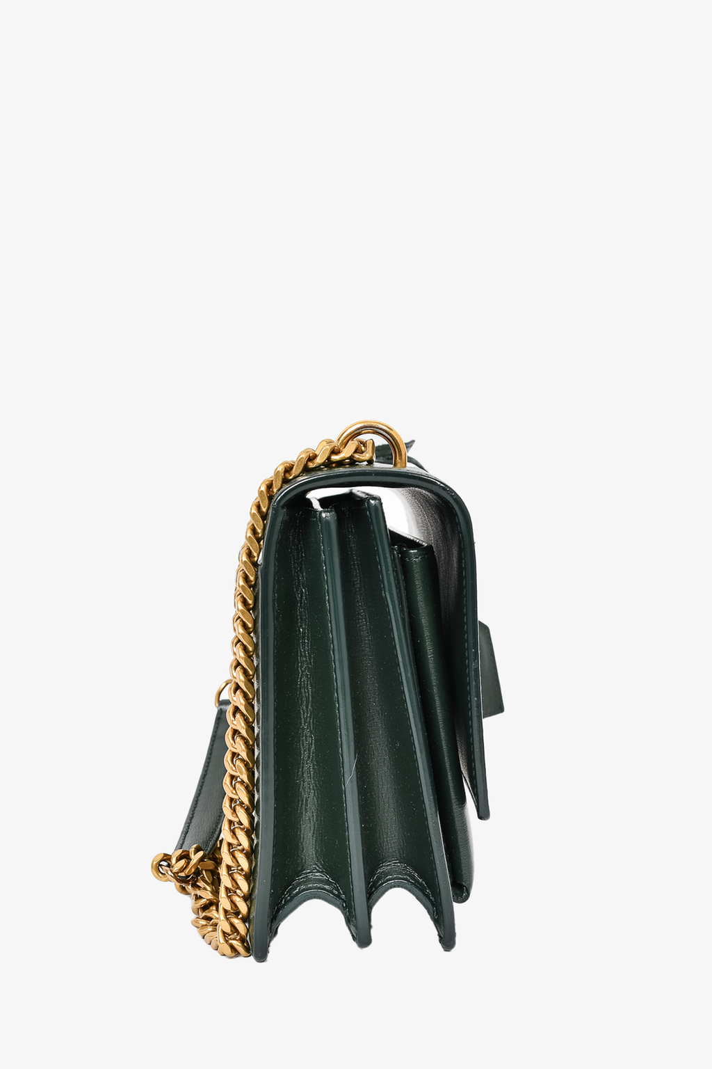 Saint Laurent Dark Green Medium Sunset Shoulder Bag