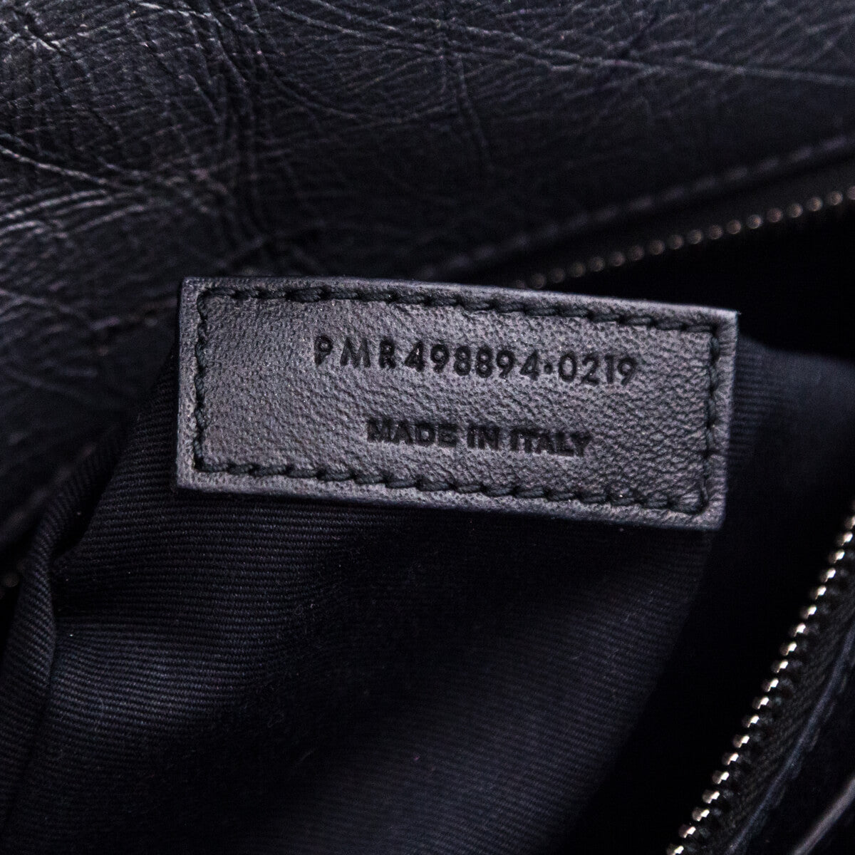 Saint Laurent Fog Crinkled Calfskin Matelasse Monogram Medium Niki Chain Satchel