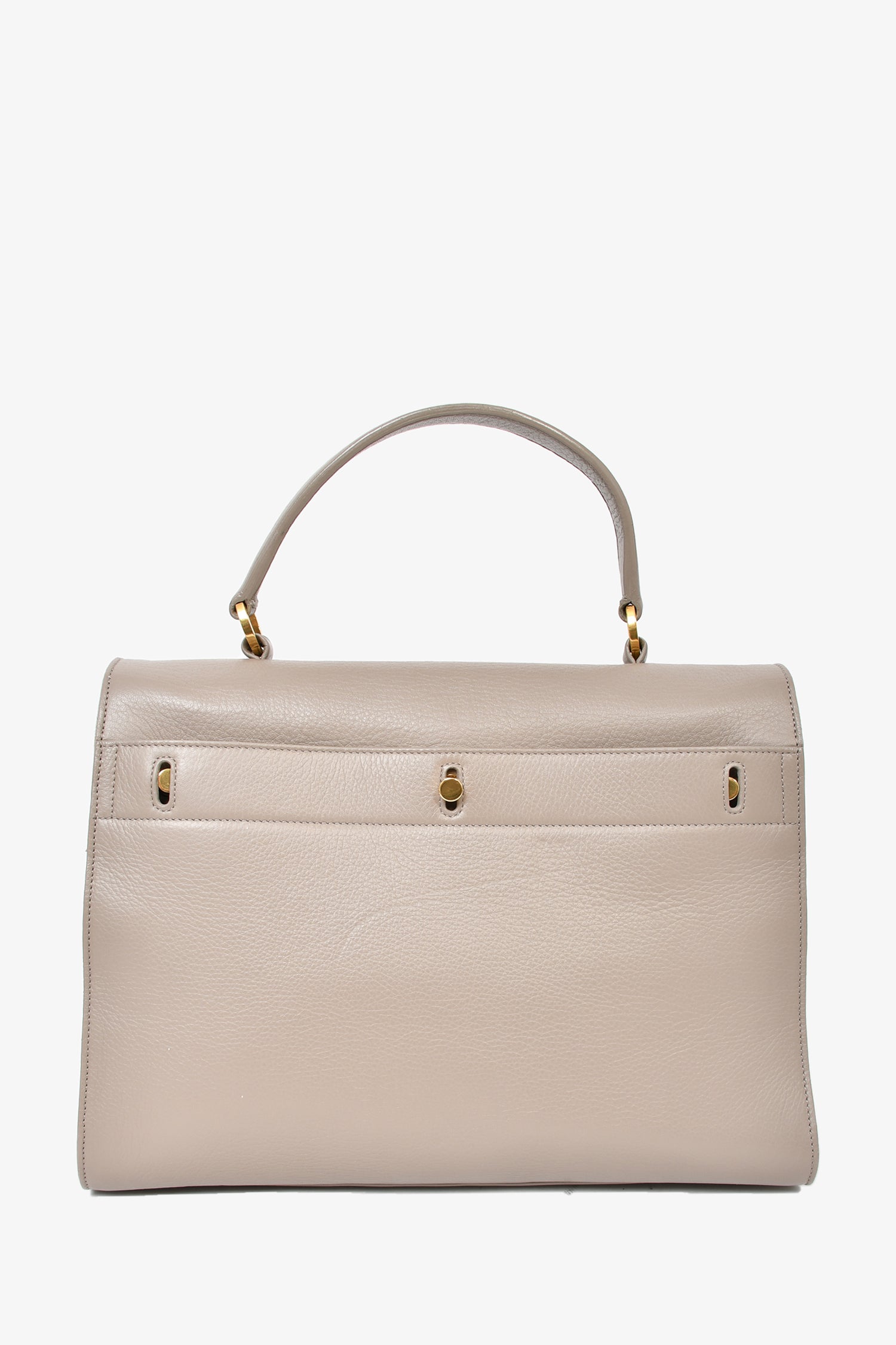 Saint Laurent Taupe Leather 'Muse Two' 2 Way Bag with Shoulder Strap