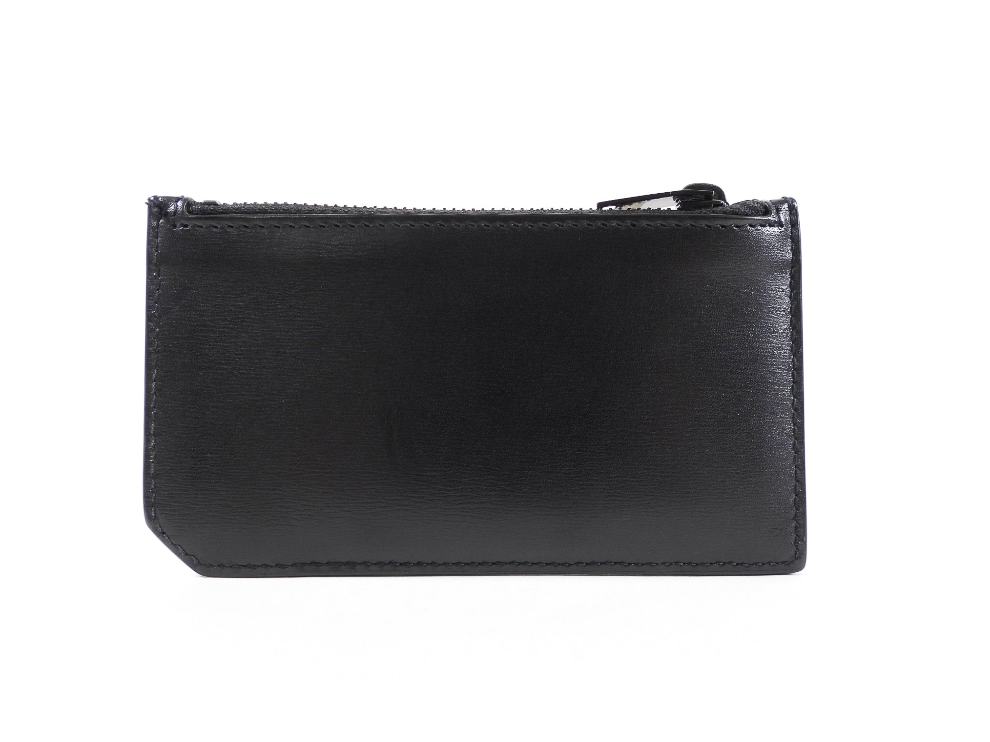 Saint Laurent Fragments 5 Smooth Black Leather  Holder