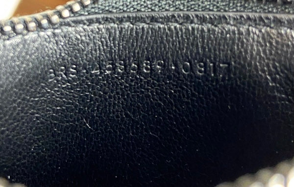 Saint Laurent Fragments 5 Smooth Black Leather  Holder