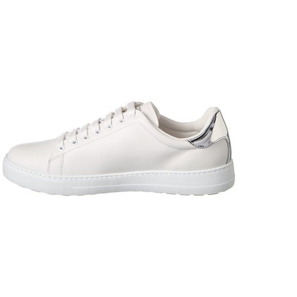 FERRAGAMO MEN'S CALFSKIN LEATHER NUMBER SNEAKERS