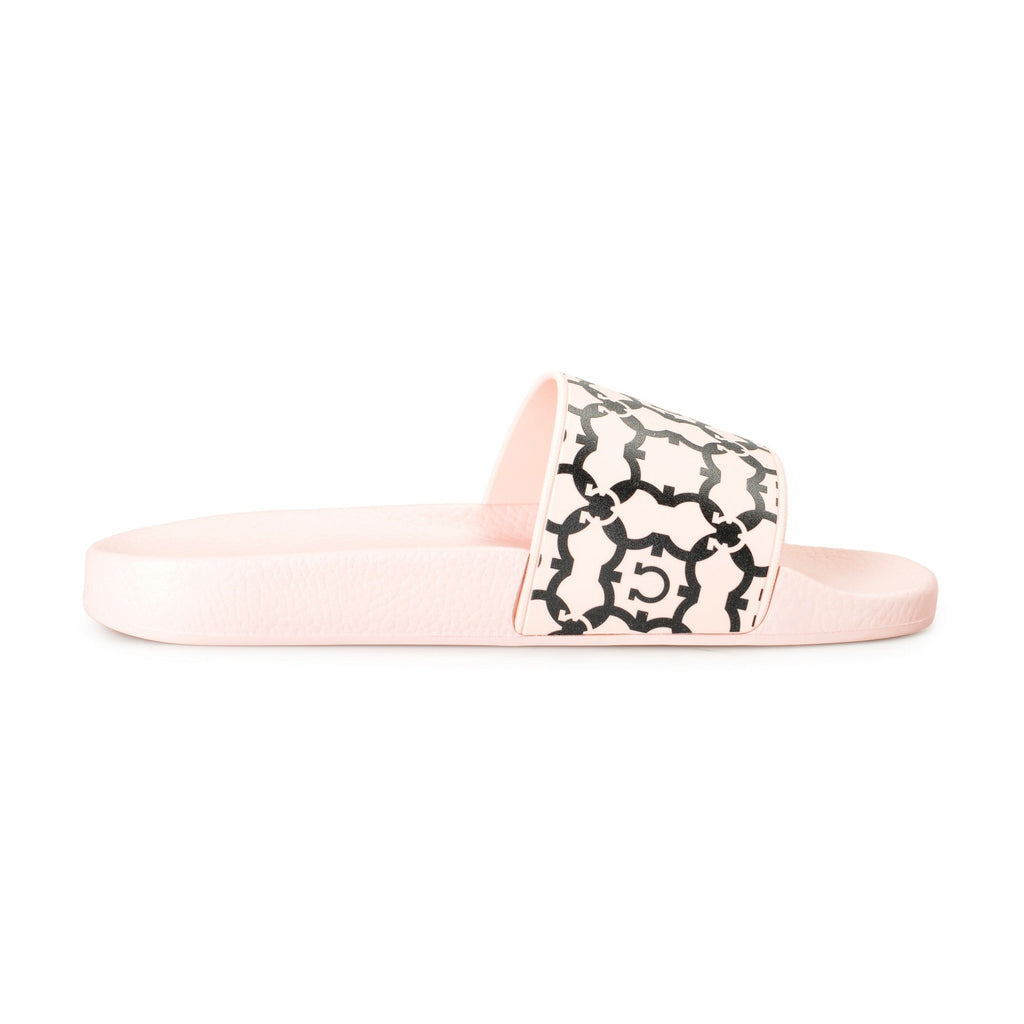 SALVATORE FERRAGAMO GROOVY PINK SLIDE SANDALS